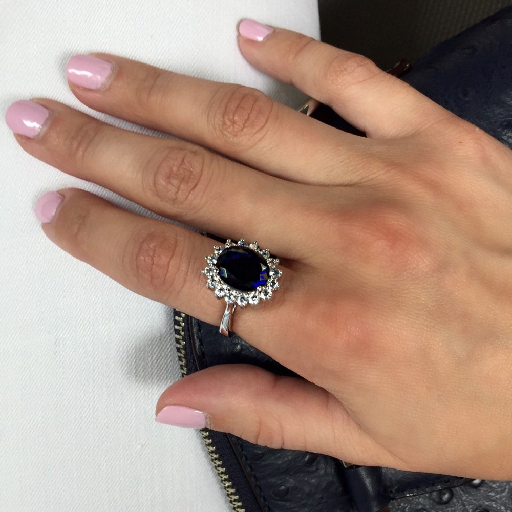 3.90 Ct Natural Sapphire Diamond Anniversary Awesome Ring 14K Solid White Gold 3.90 Ct Natural Sapphire Diamond Anniversary Awesome Ring 14K Solid White Gold