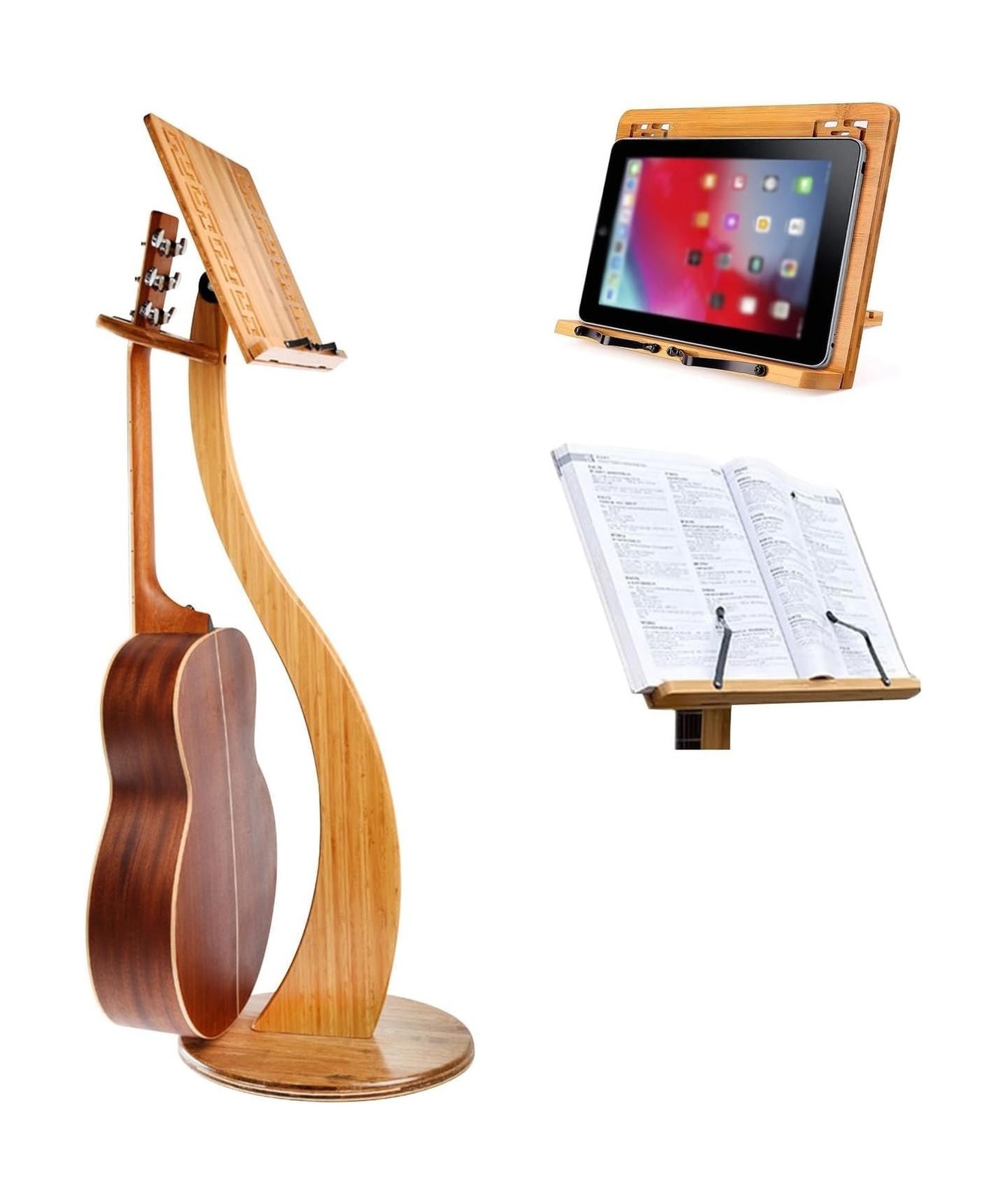 Tradition Wooden Music Sheet Stand,2-in-1bamboo Sheet Music Stand, Profession... Tradition Wooden Music Sheet Stand,2-in-1bamboo Sheet Music Stand, Profession...