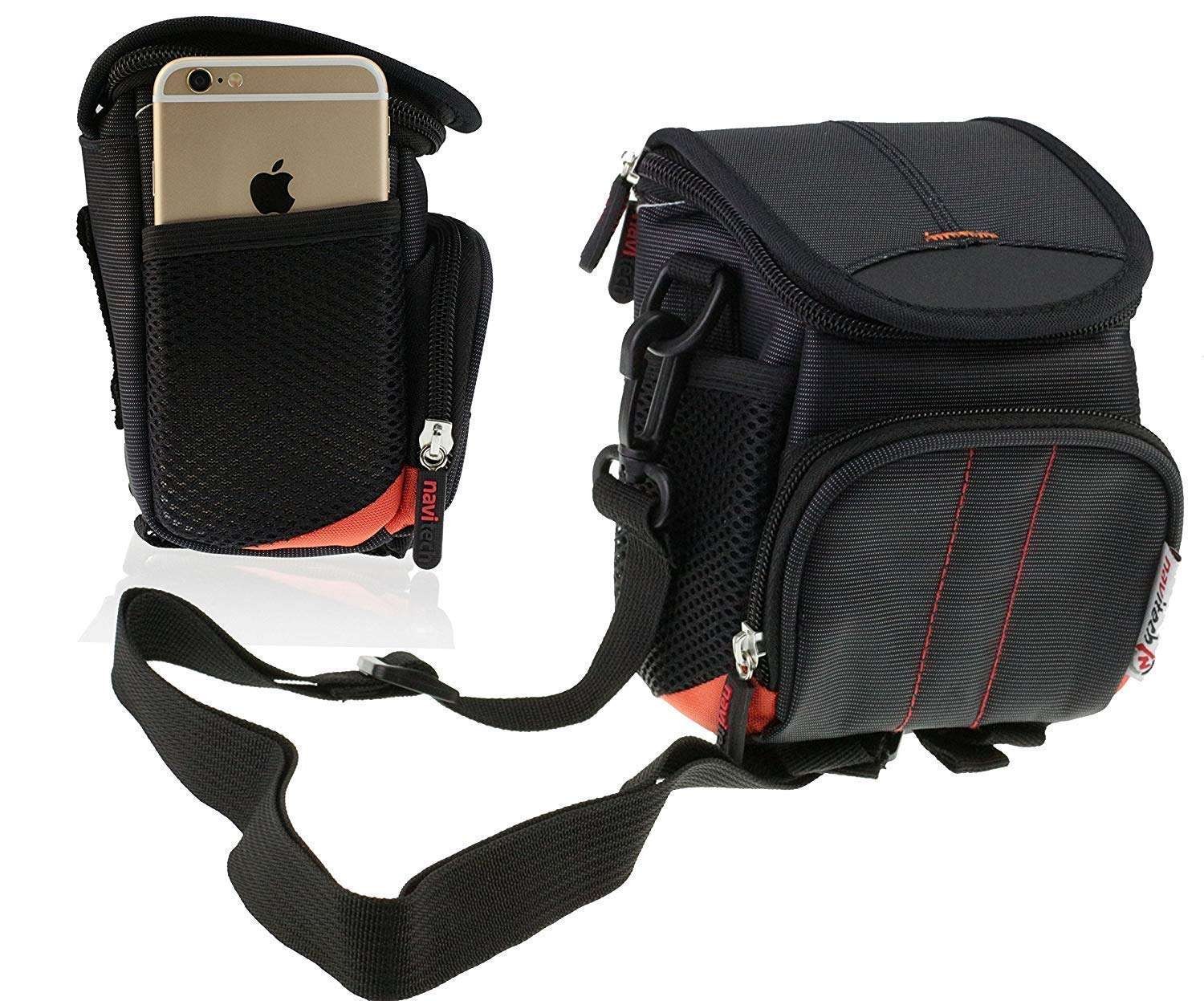 Navitech Black Camera Bag For Sony ZV-E10 Mirrorless Vlogger Camera Navitech Black Camera Bag For Sony ZV-E10 Mirrorless Vlogger Camera