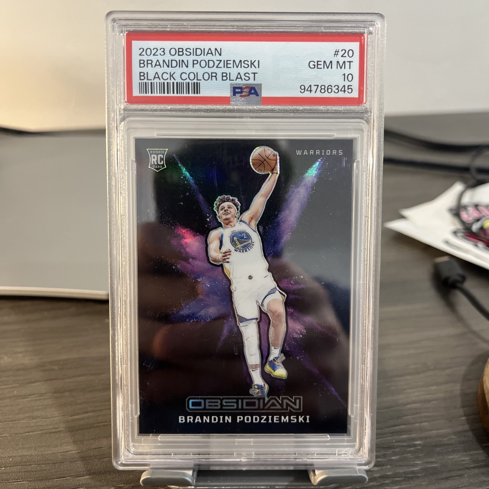 2023-24 Obsidian Black Color Blast Brandin Podziemski SSP CASE HIT (RC) PSA 10 2023-24 Obsidian Black Color Blast Brandin Podziemski SSP CASE HIT (RC) PSA 10