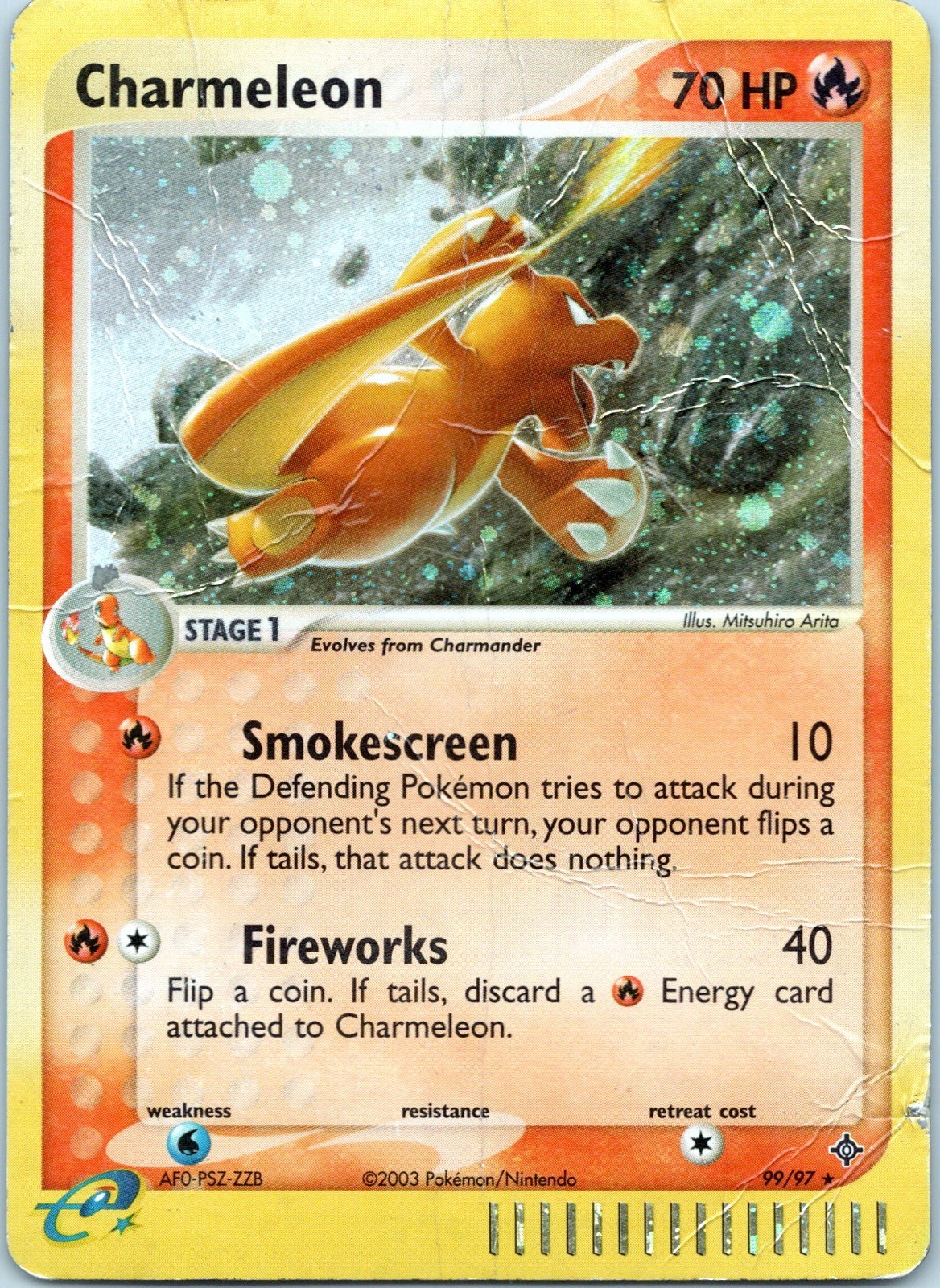 Charmeleon 99/97 Secret Rare Dragon Pokemon Holo Damaged Charmeleon 99/97 Secret Rare Dragon Pokemon Holo Damaged
