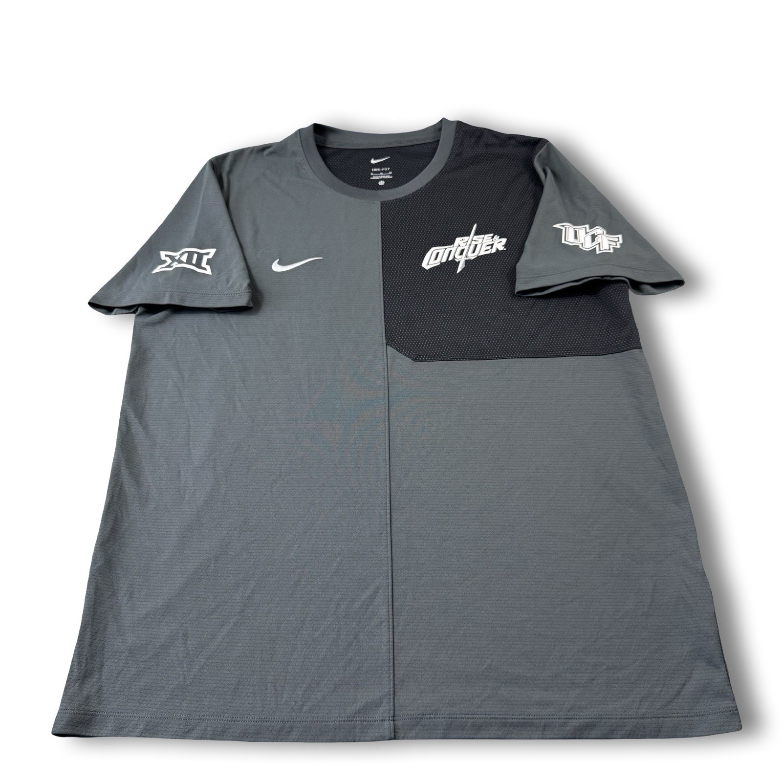 NWT Nike Dri-Fit UCF Knights Team-Issued UV Coaches Shirt Rise & Conquer Mens XL NWT Nike Dri-Fit UCF Knights Team-Issued UV Coaches Shirt Rise & Conquer Mens XL