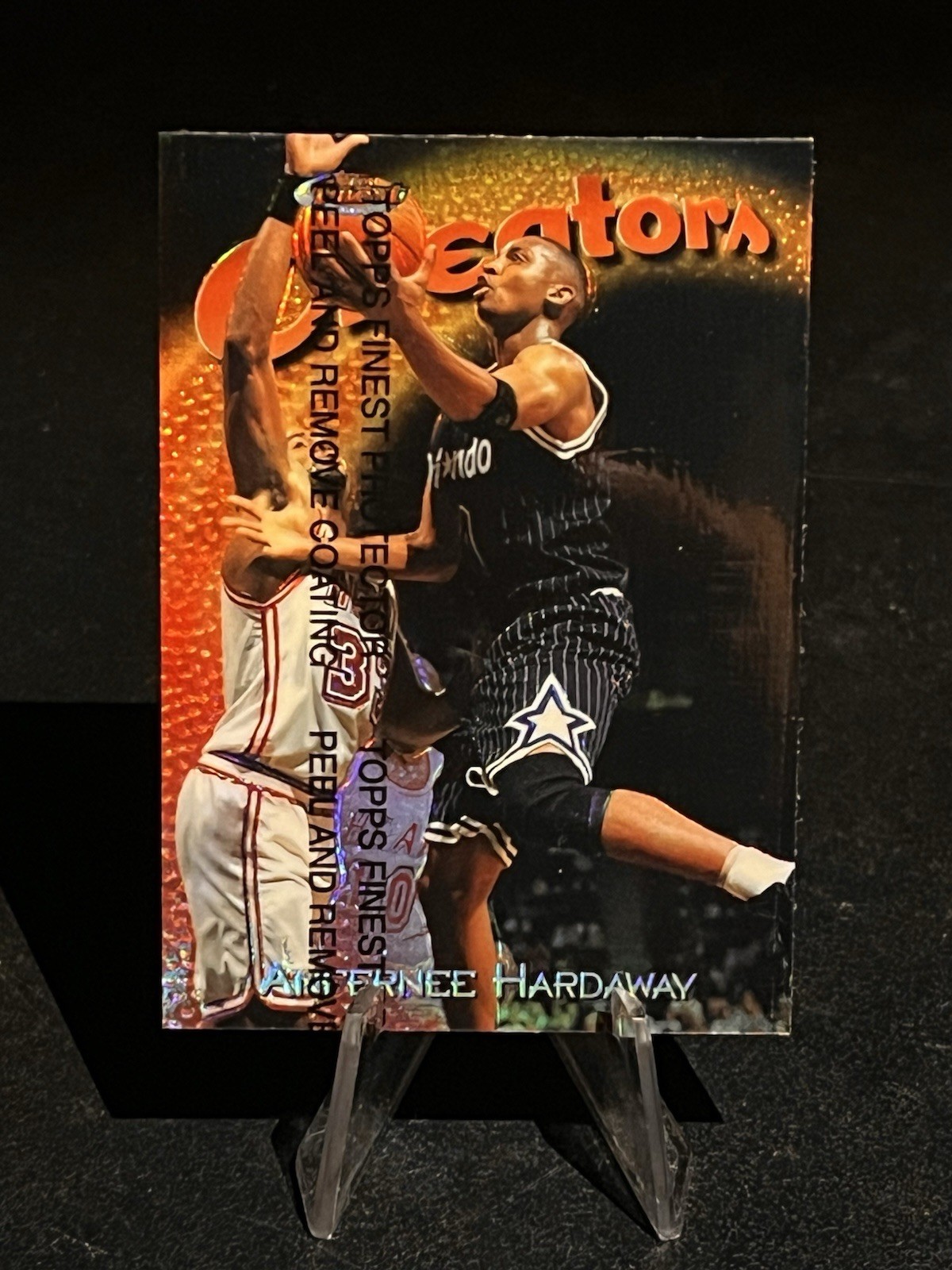 1997-98 Topps Finest Bronze Refractor Anfernee Hardaway Orlando Magic #201 1997-98 Topps Finest Bronze Refractor Anfernee Hardaway Orlando Magic #201