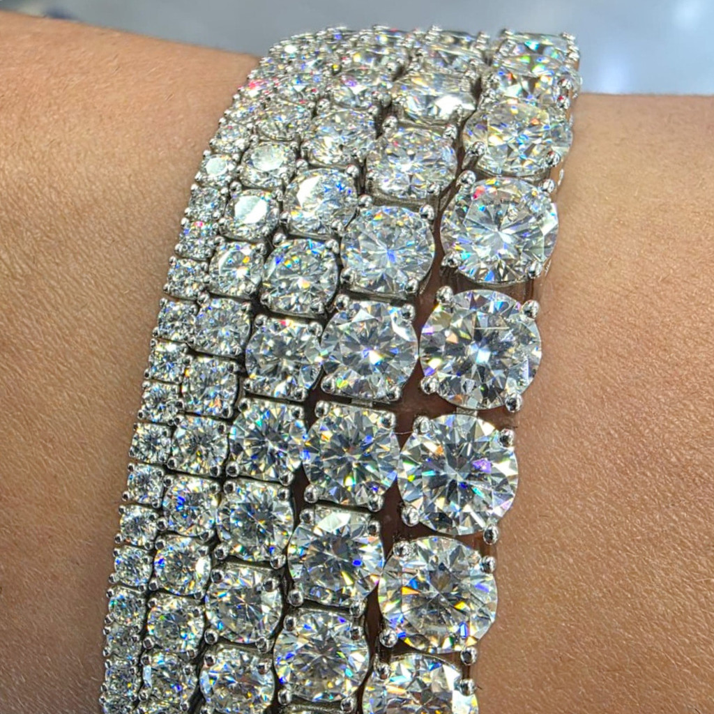 Moissanite Tennis Bracelet 925 Sterling Silver VVS D Color Iced Out 2–6.5mm