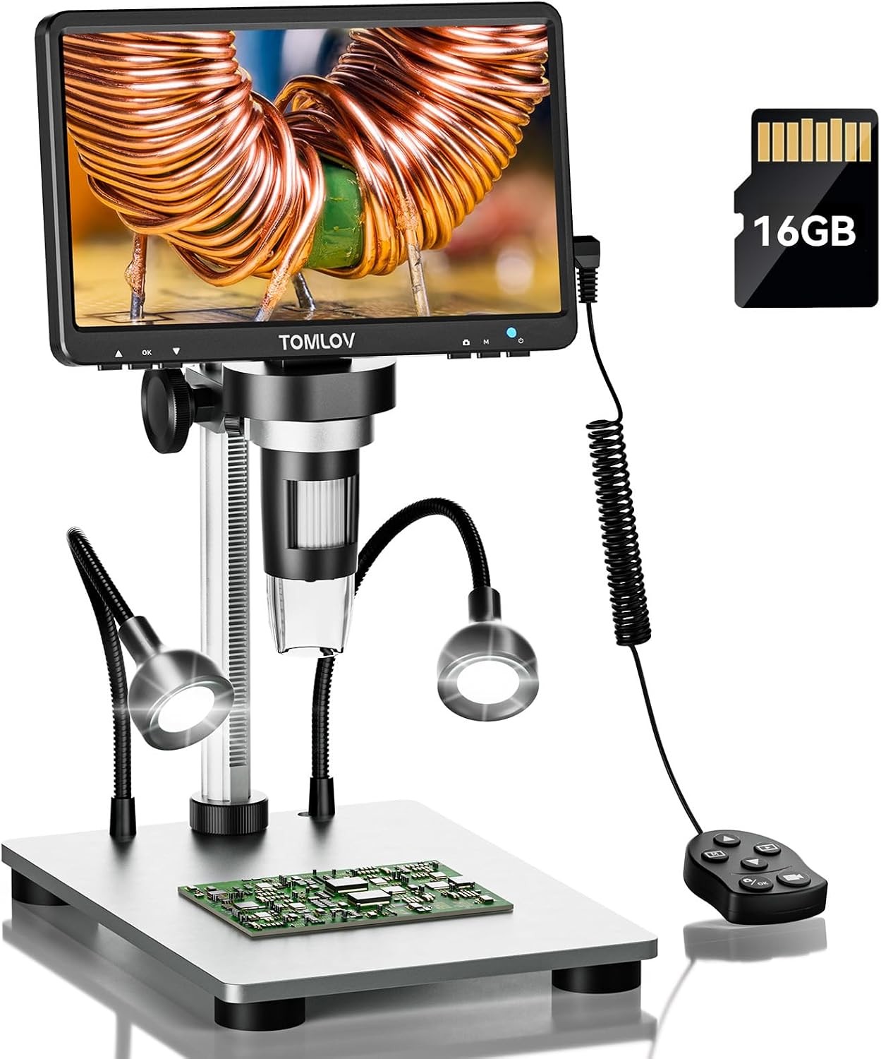 TOMLOV DM9 Series Digital Microscope 1200X Coin Microscope Soldering Microscope TOMLOV DM9 Series Digital Microscope 1200X Coin Microscope Soldering Microscope
