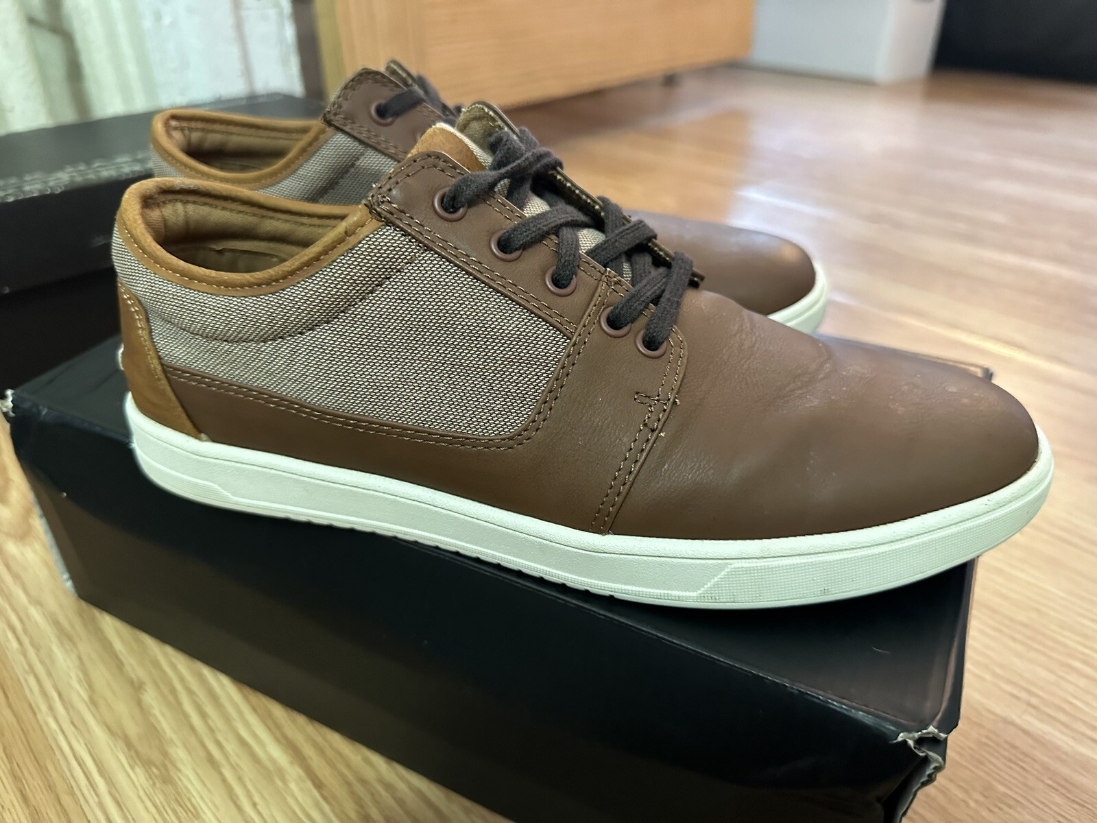 ALDO Men\'s Aauwen-r Casual Sneaker Camel Brown Size 7.5, EUC ALDO Men\'s Aauwen-r Casual Sneaker Camel Brown Size 7.5, EUC