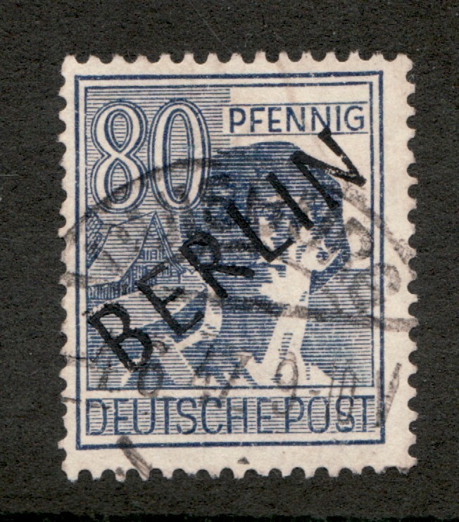 1948 Germany Berlin Sc# 9N15 - 80pf - Used postage stamp w/ CDS cancel. Cv$19.50 1948 Germany Berlin Sc# 9N15 - 80pf - Used postage stamp w/ CDS cancel. Cv$19.50