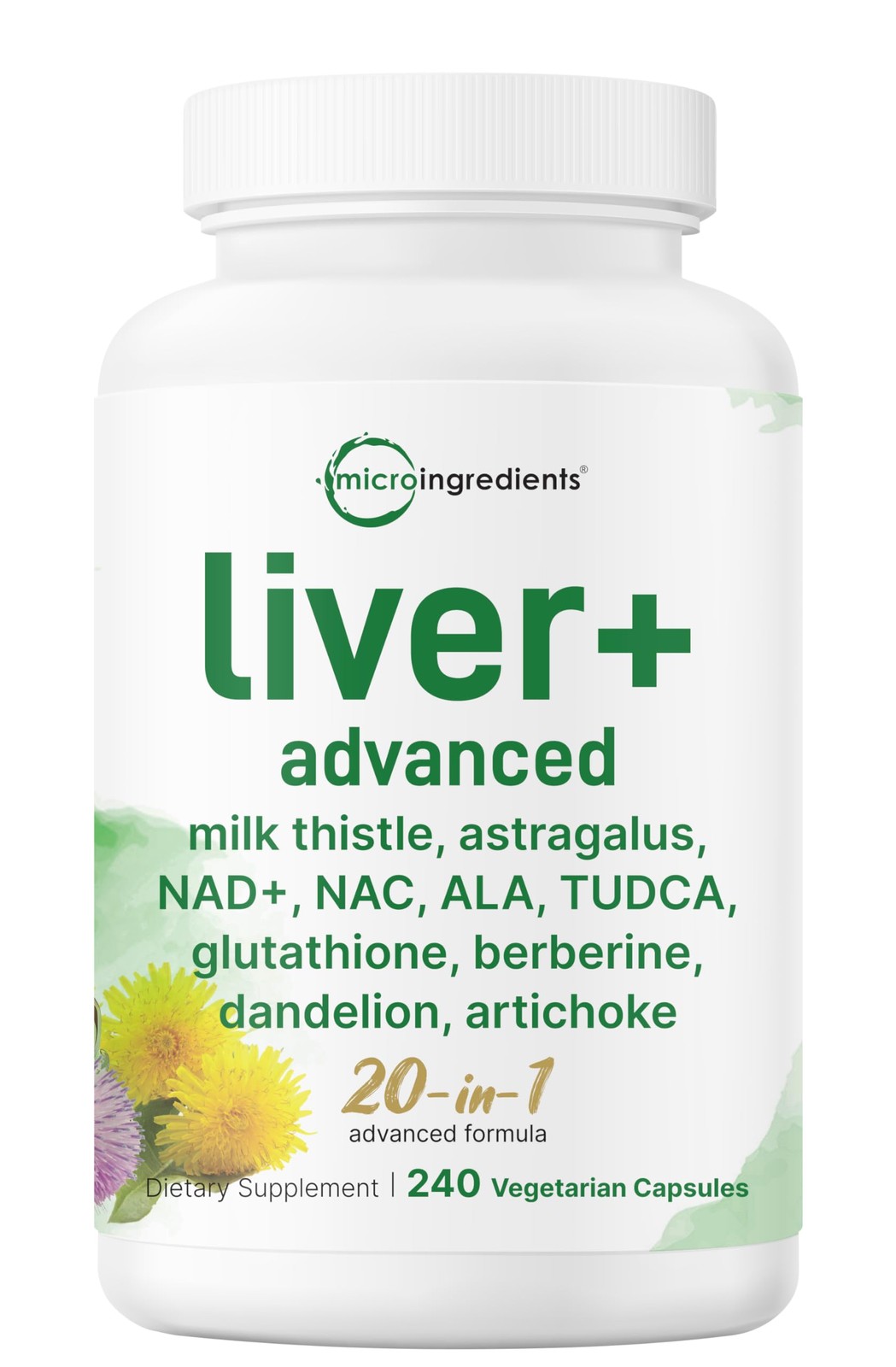 Liver Advanced+, 240 Veggie Capsules | 20-in-1 Complex with Milk Thistle, Liver Advanced+, 240 Veggie Capsules | 20-in-1 Complex with Milk Thistle,