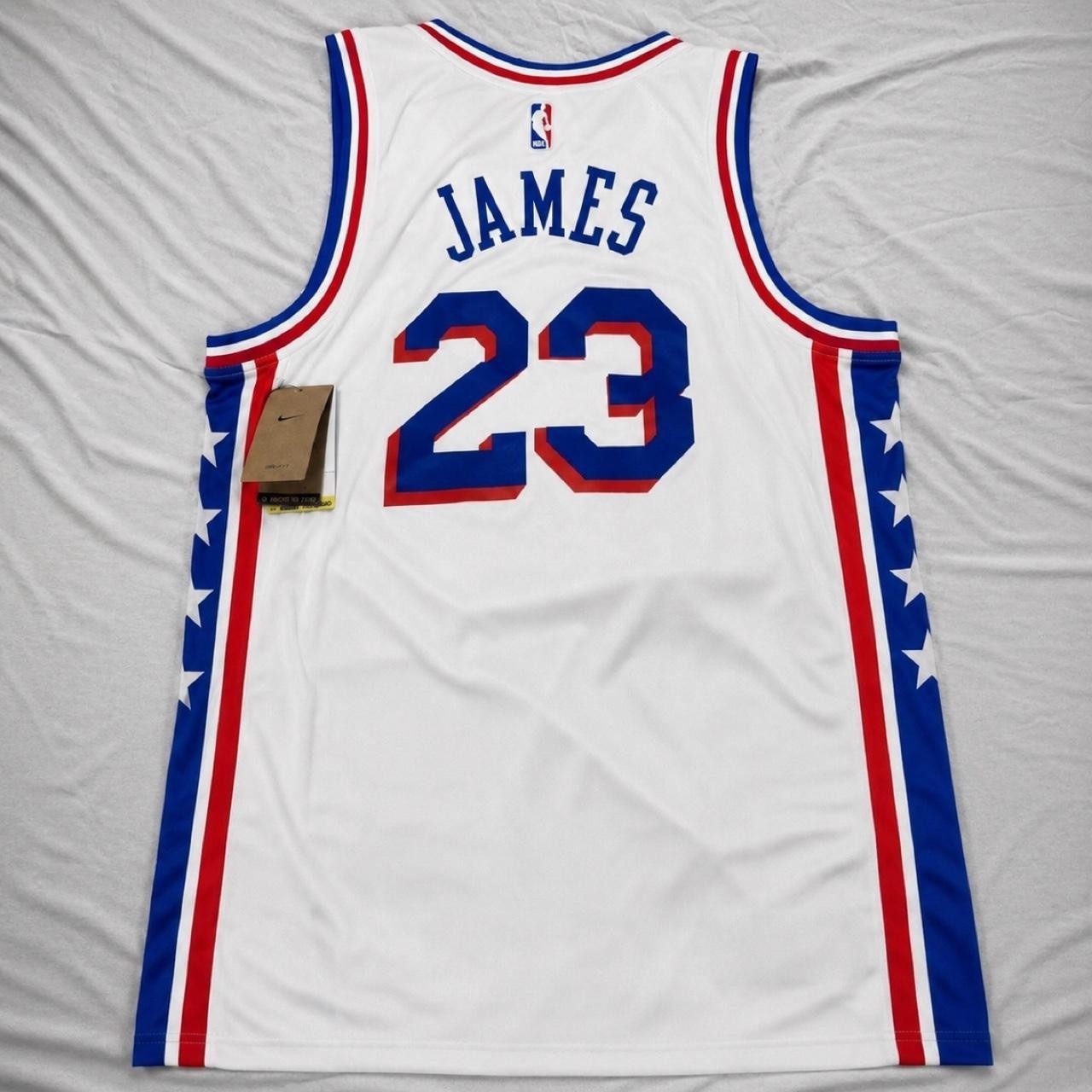 2026 LeBron James #23 Philadelphia 76ers White Jersey – Size Large 2026 LeBron James #23 Philadelphia 76ers White Jersey – Size Large
