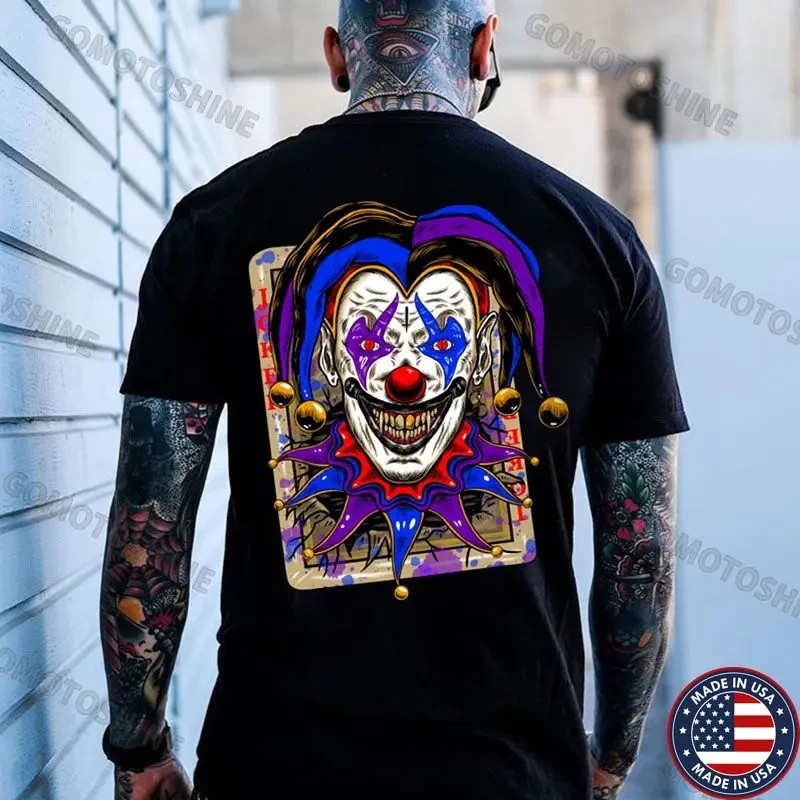 POKER JOKER Evil Smile Joker Print Men\'s T-Shirt