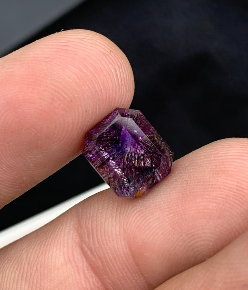5.05 ct AAA+ quality Rare rutile amethyst loose gemstone from africa 5.05 ct AAA+ quality Rare rutile amethyst loose gemstone from africa