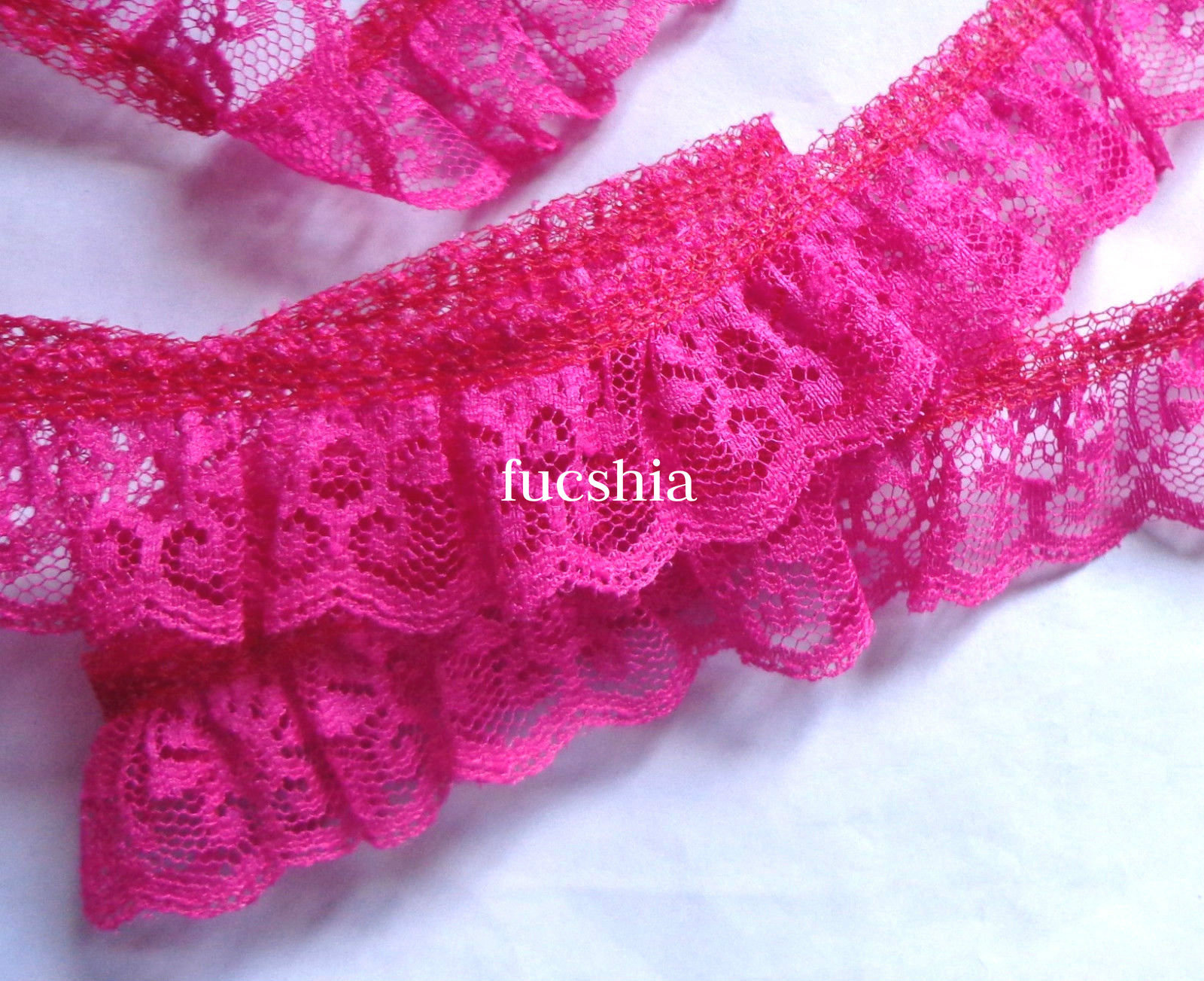 Ruffle Lace Trim 1 inch wide select color price per 1 yard