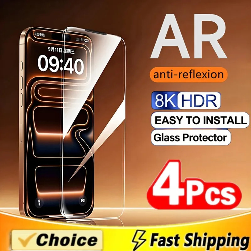 4PCS Clear Tempered Glass Screen Protector for iPhone 14 15 16 17 17E 18 Pro Max 4PCS Clear Tempered Glass Screen Protector for iPhone 14 15 16 17 17E 18 Pro Max