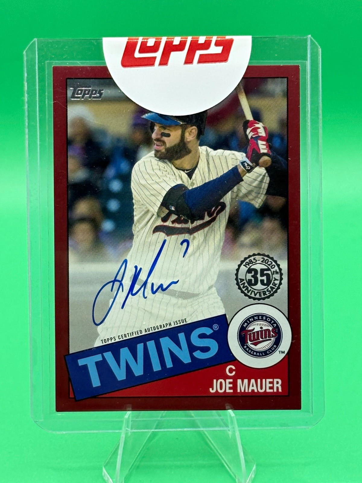 Topps 2020 Topps Update Joe Mauer Twins 1985 Autograph Red 02/25 #85A-JM Topps 2020 Topps Update Joe Mauer Twins 1985 Autograph Red 02/25 #85A-JM