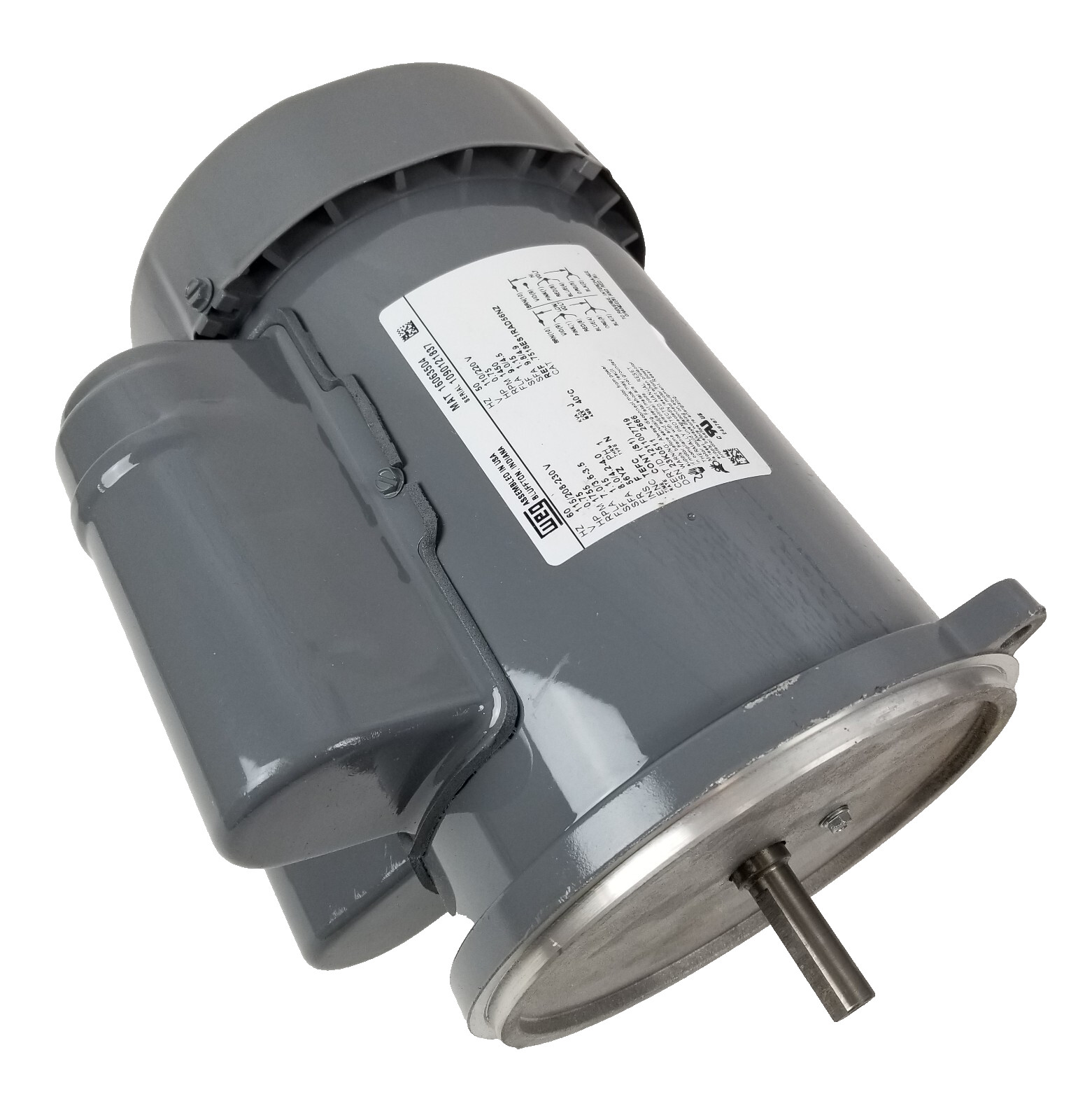 WEG 16063504 0.75HP 1755RPM Motor .7518ES1RAD56NZ 56YZ 115/208-230V 50/60Hz NEW