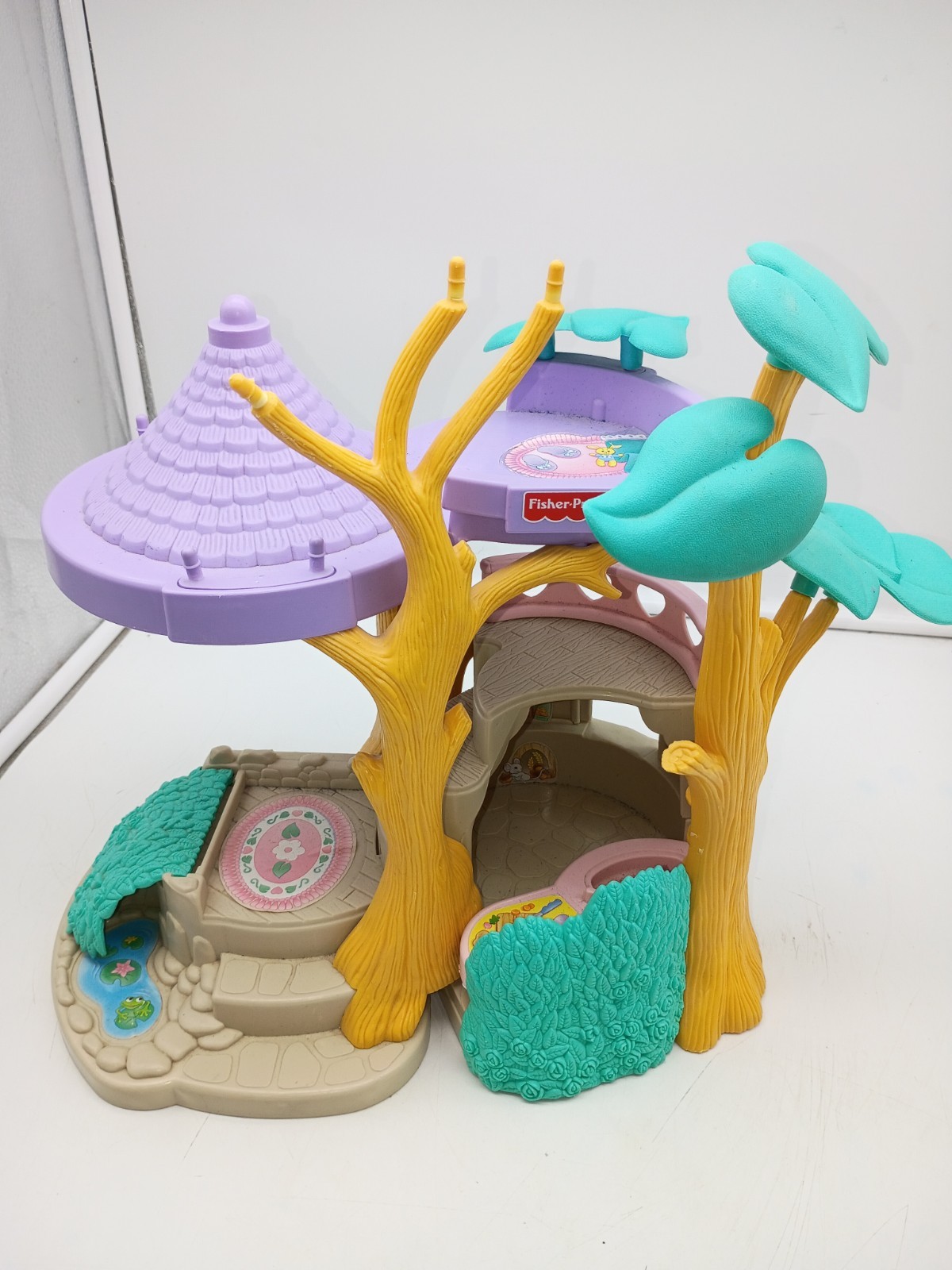 Vintage 1997 Fisher Price Hideaway Hollow Bunny Home #74733 Doll Treehouse RARE