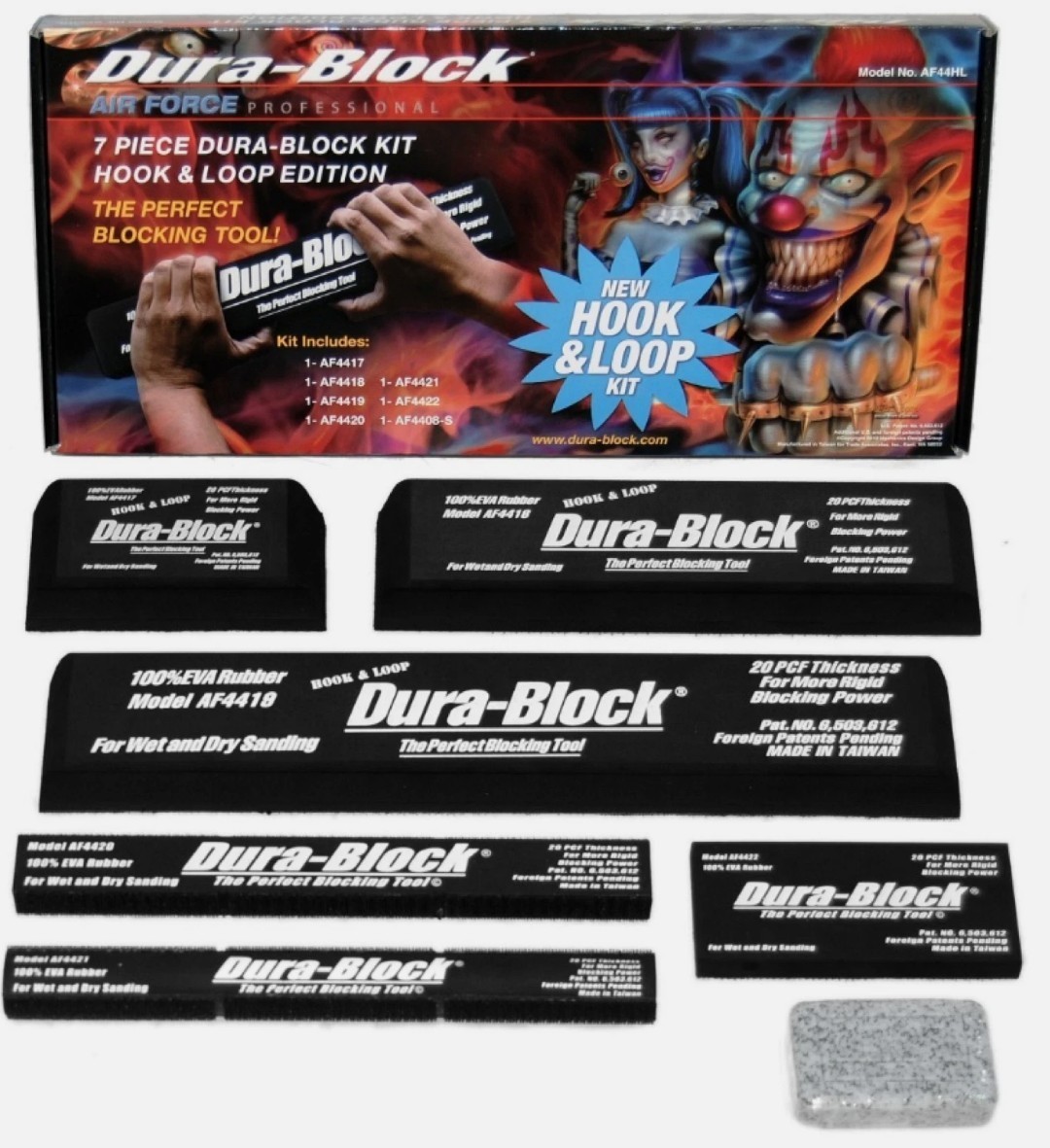 Dura Block AF44HL 7 Piece Hook & Loop Auto Body Sanding Block Kit w/ Soap Dura Block AF44HL 7 Piece Hook & Loop Auto Body Sanding Block Kit w/ Soap