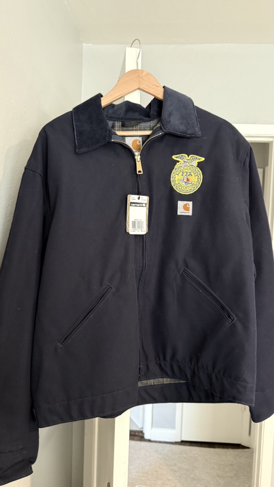 Vintage NWT Carhartt Detroit Jacket USA Made Blanket Lined FFA Mens XL Blue