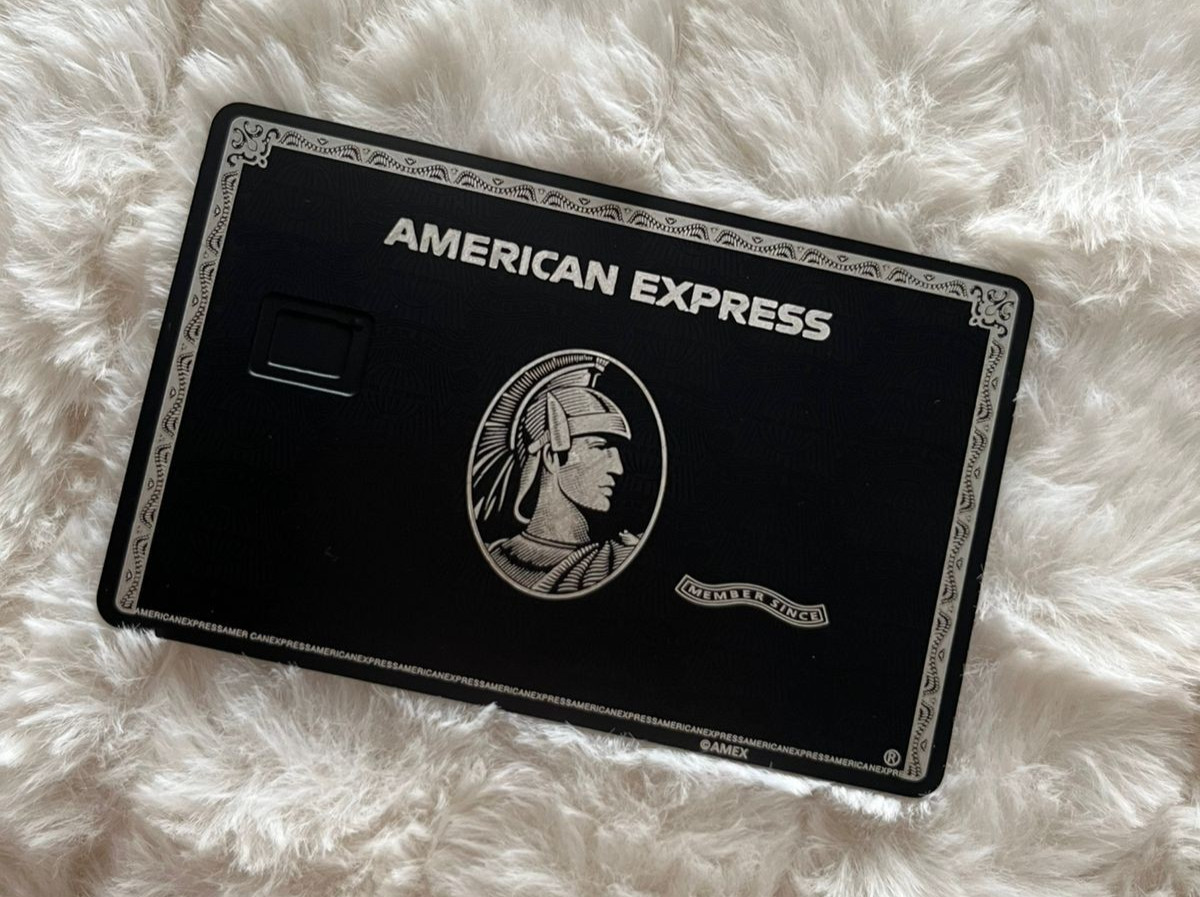 Customizable Metal AMEX Card W Small Chip Slot & Mag Strip - Centurion Design