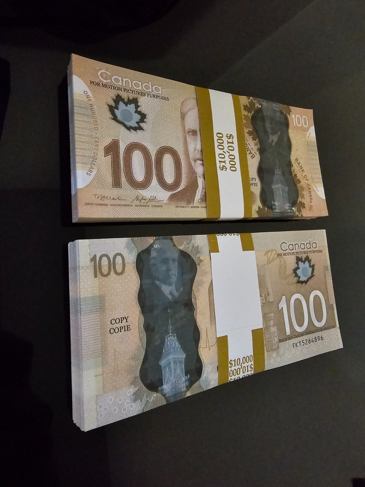1000pcs Canadian 100 bill Replica Money Prop for Pranks & Movie Production