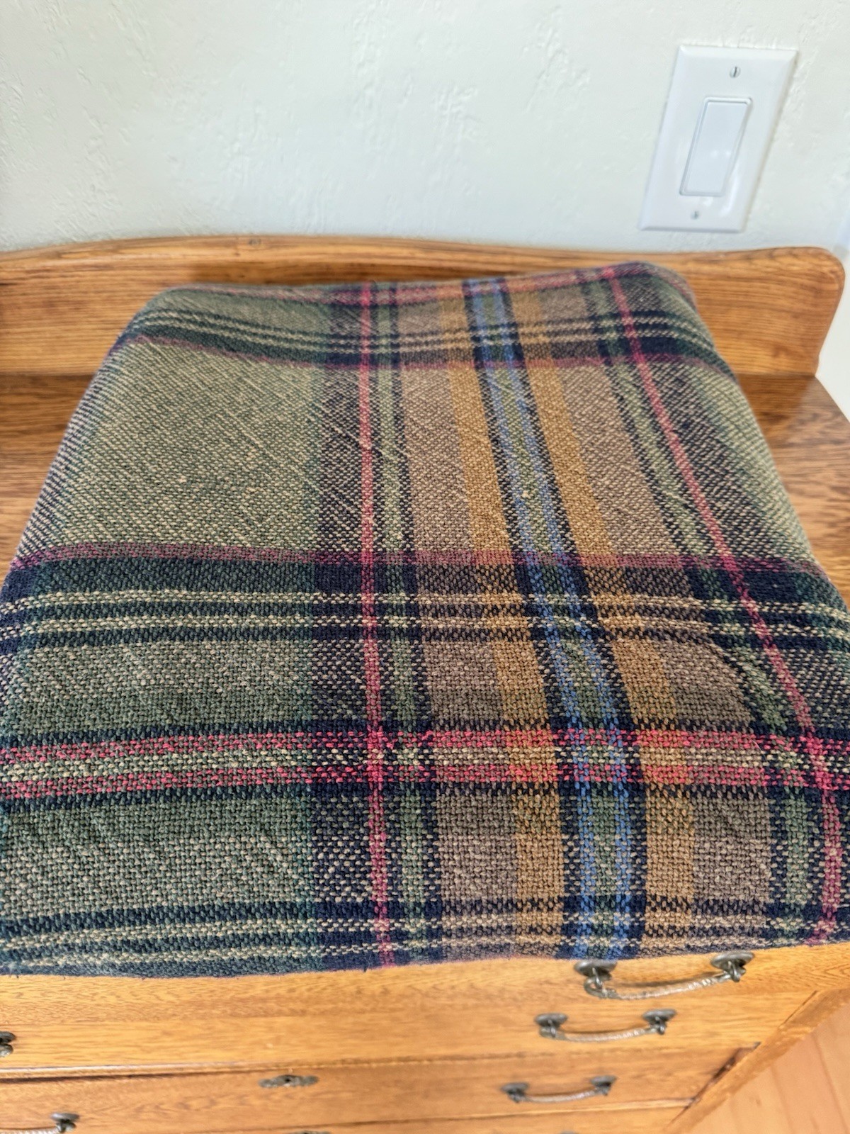 Vintage NIP Ralph Lauren Edgefield Plaid Heritage Cotton Blanket 90x108 King SZ