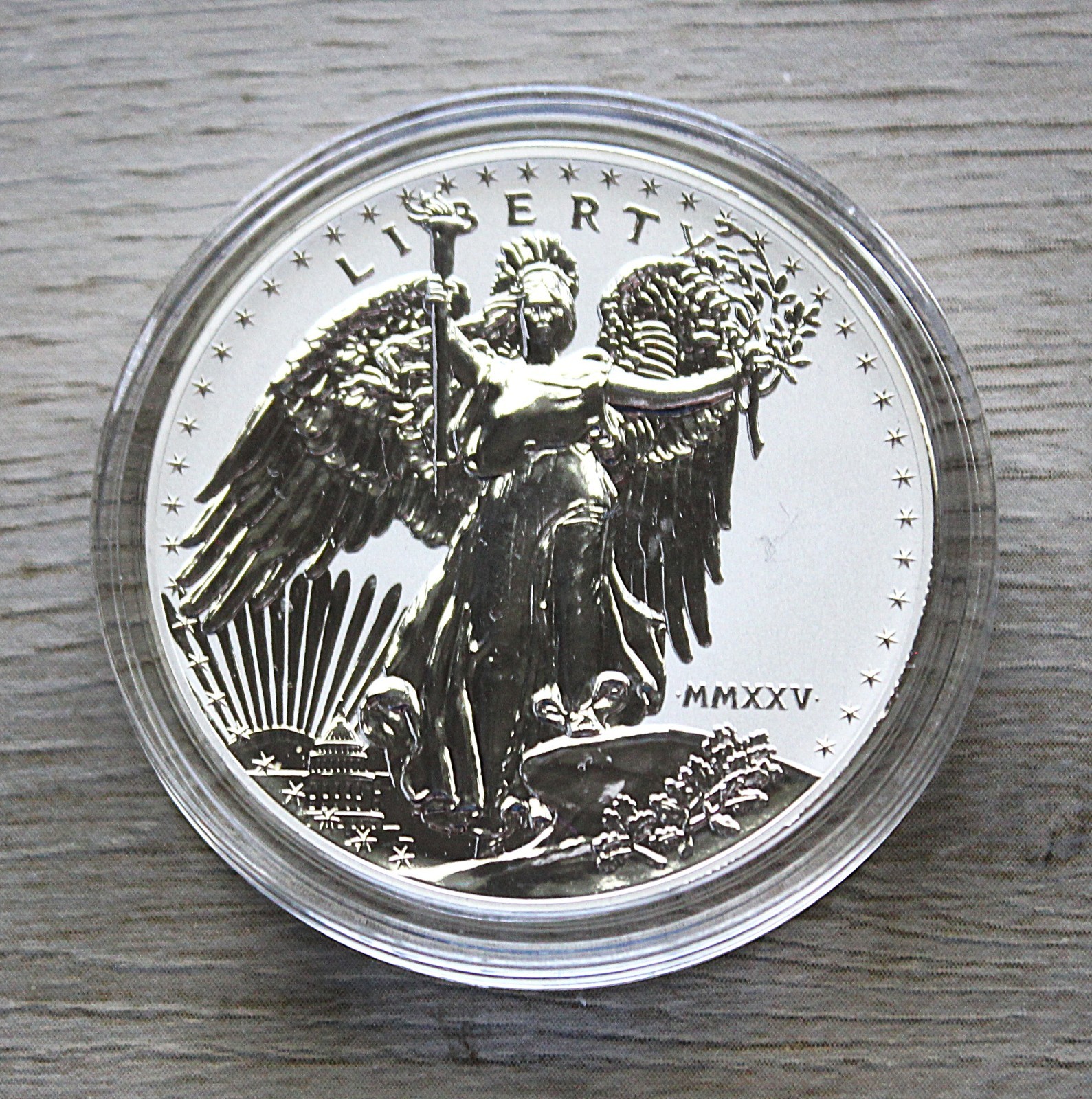 2025 SAINT-GAUDENS WINGED LIBERTY ULTRA HIGH RELIEF REVERSE PROOF BU QUALITY COA 2025 SAINT-GAUDENS WINGED LIBERTY ULTRA HIGH RELIEF REVERSE PROOF BU QUALITY COA