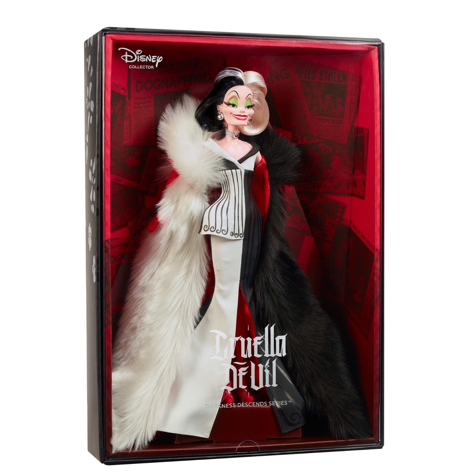 Disney Collector Cruella De Vil Darkness Descends Fashion Doll HWP46 MATTEL NEW