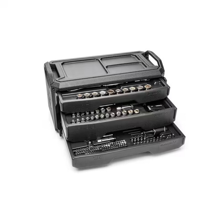 Husky Mechanic Tool Set Multi-tool Hard Shell Carrier SAE/Metric (270-Piece) Husky Mechanic Tool Set Multi-tool Hard Shell Carrier SAE/Metric (270-Piece)