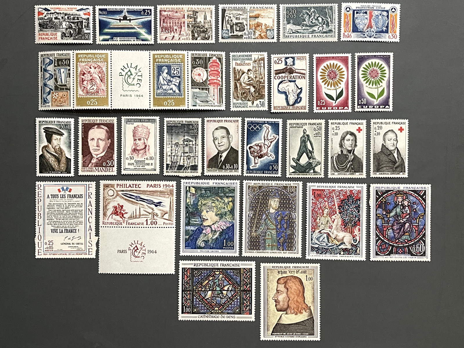 France 1964 Complete Year Set MNH** – Stamp Collection – Mint Never Hinged