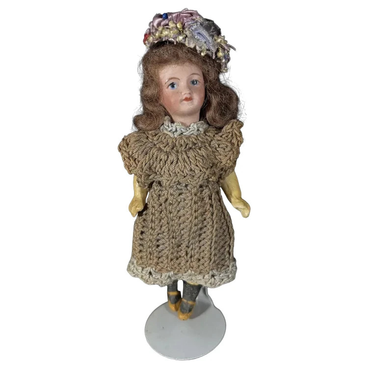 Antique French UNIS France Bisque Head Doll 5.5 Antique French UNIS France Bisque Head Doll 5.5