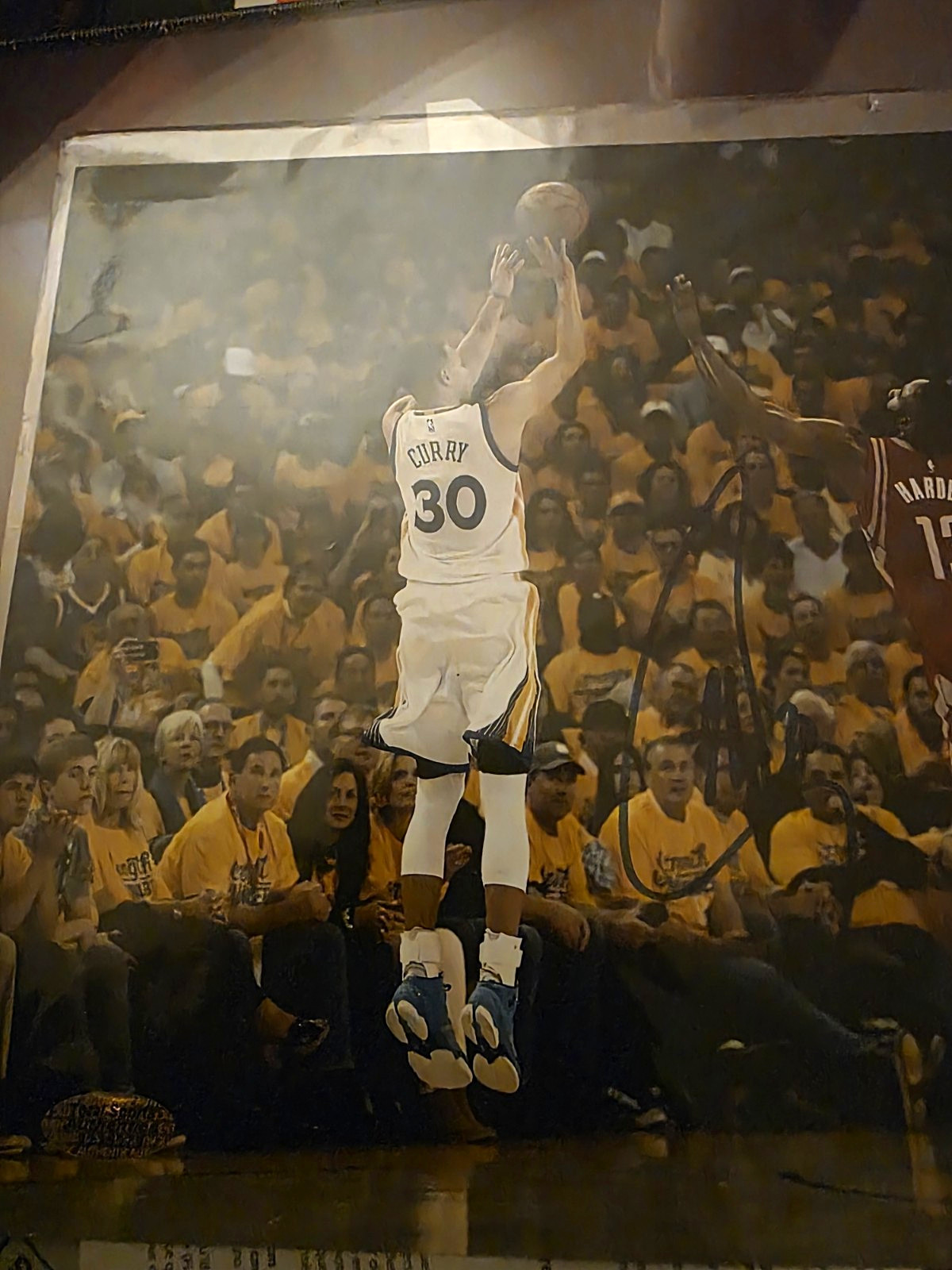 Stephen Curry Signed Autographed Photo Shooting Over James Harden Authenticated