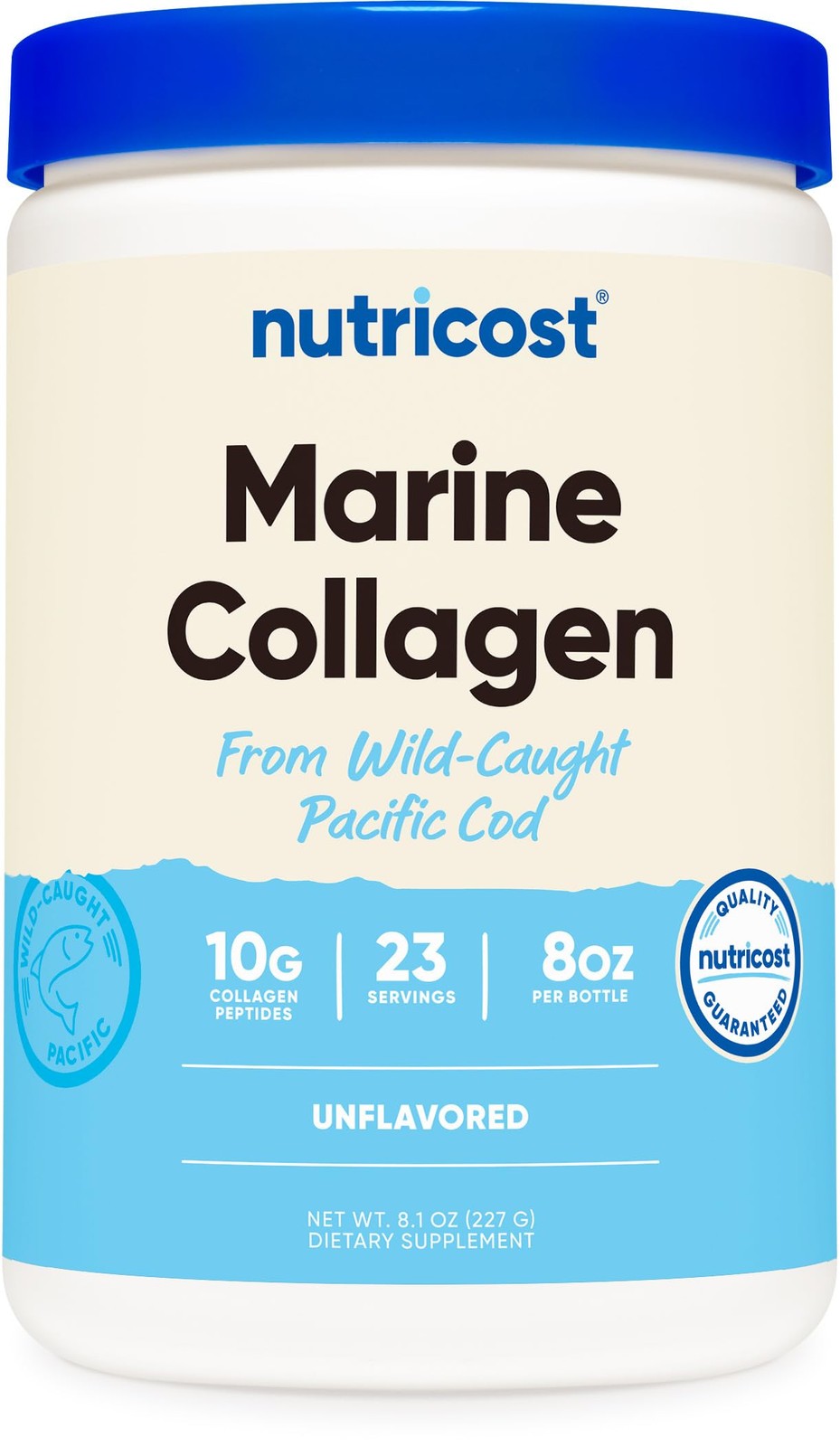 Nutricost Marine Collagen Powder Wild Caught Fish 8 oz 23 Servings Nutricost Marine Collagen Powder Wild Caught Fish 8 oz 23 Servings