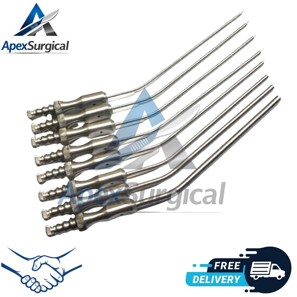 Frazier Suction Tube 6,7,8,9,10,11,12,15 Surgical Diagnostic Instrument Set of 8 Frazier Suction Tube 6,7,8,9,10,11,12,15 Surgical Diagnostic Instrument Set of 8
