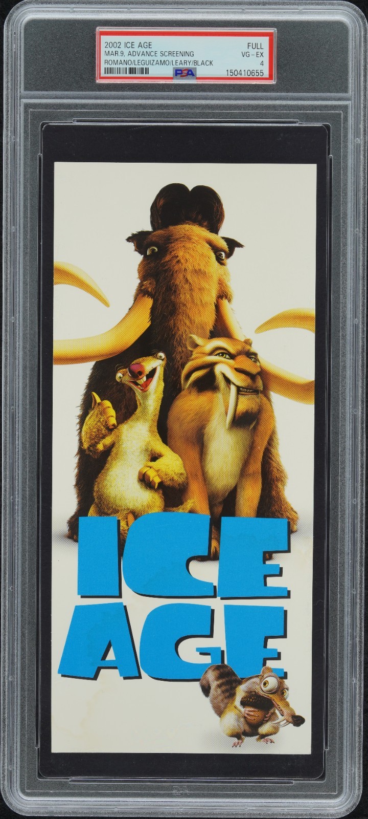 2002 Ice Age Advance Screening Movie Ticket PSA 4 Ray Romano 2002 Ice Age Advance Screening Movie Ticket PSA 4 Ray Romano