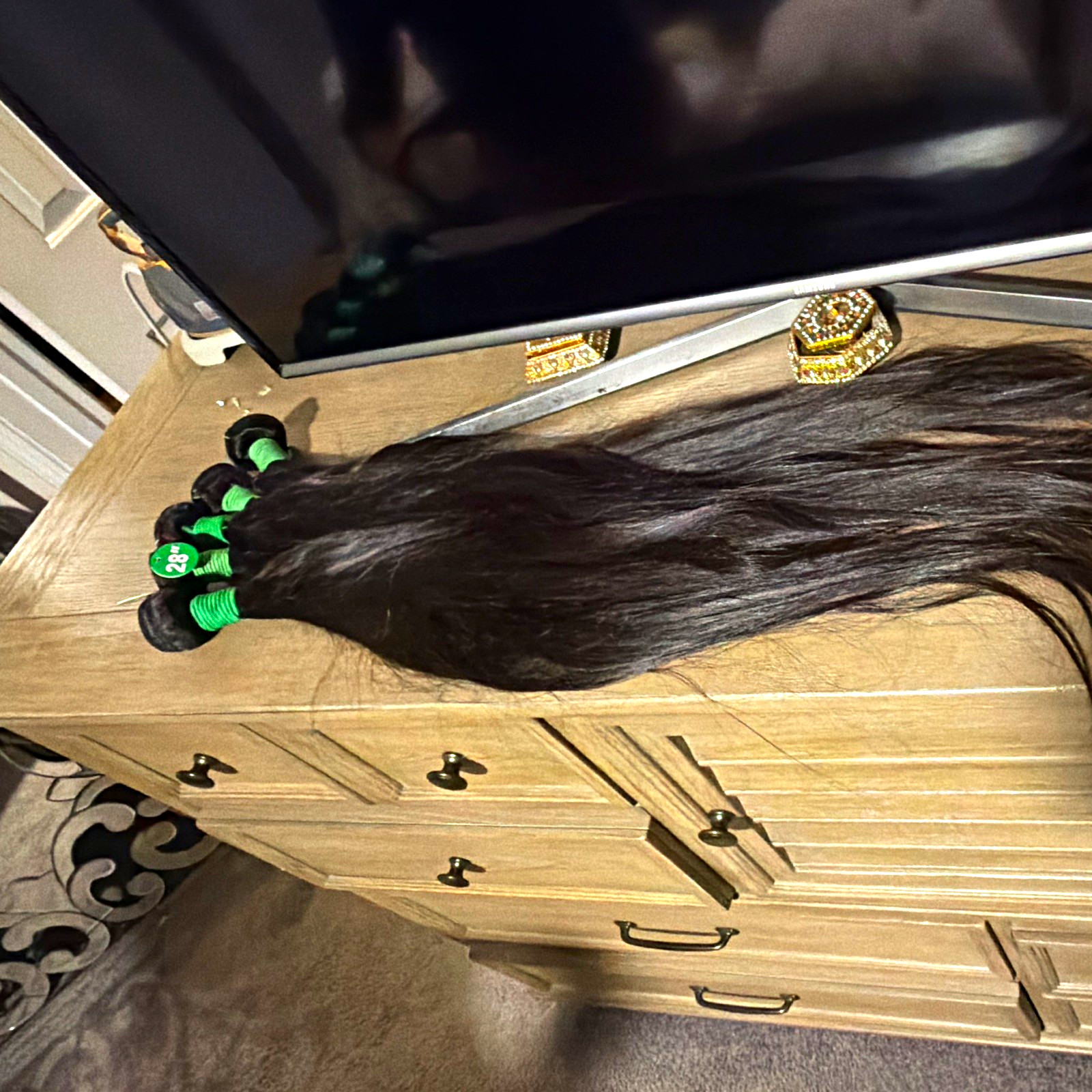Human Hair Weft Hair Extension 5x28in 1x24in Straight Black for Women Human Hair Weft Hair Extension 5x28in 1x24in Straight Black for Women