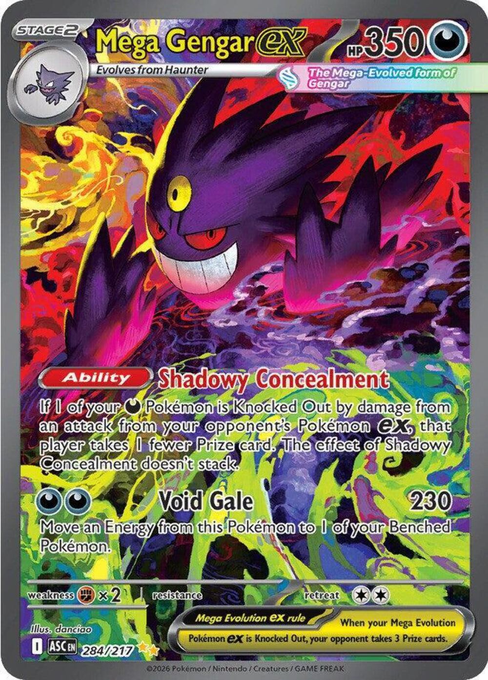 Mega Gengar ex - 284/217 - Special Illustration Rare - Ascended Heroes