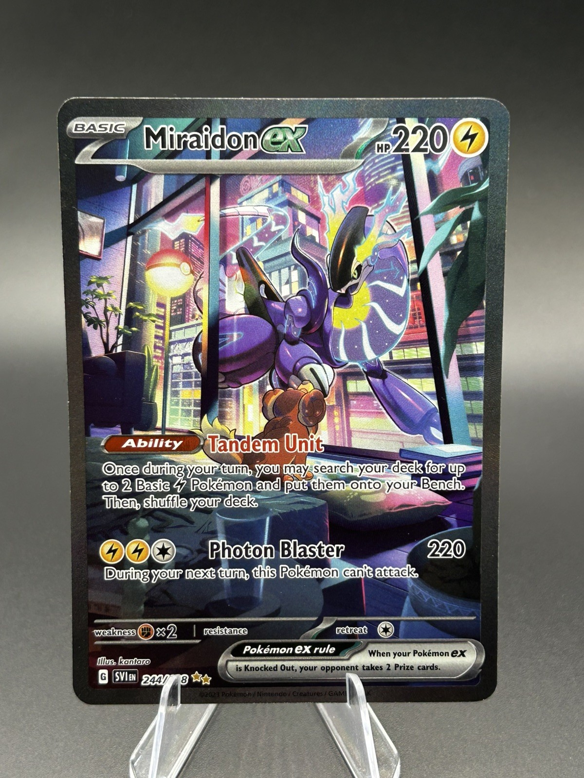 Miraidon ex 244/198 SV01: Scarlet & Violet Base Set Holo Miraidon ex 244/198 SV01: Scarlet & Violet Base Set Holo