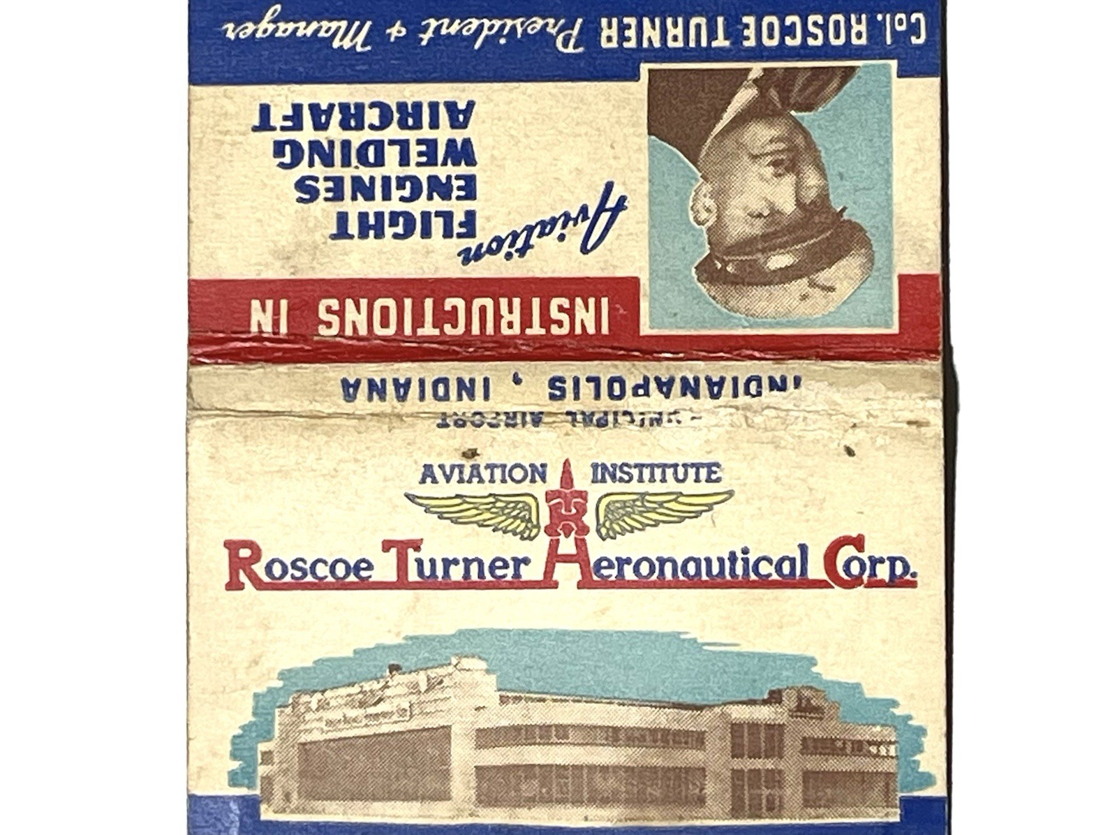 INDIANAPOLIS 1941-45 WW2- ROSCOE TURNER AERONAUTICAL CORP. AVIATION INSTITUTE INDIANAPOLIS 1941-45 WW2- ROSCOE TURNER AERONAUTICAL CORP. AVIATION INSTITUTE