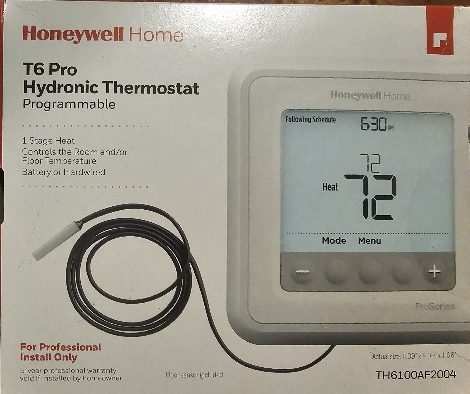 🆕🔥 Honeywell Home TH6100AF2004 T6 Pro Hydronic Programmable Thermostat 🔥🆕