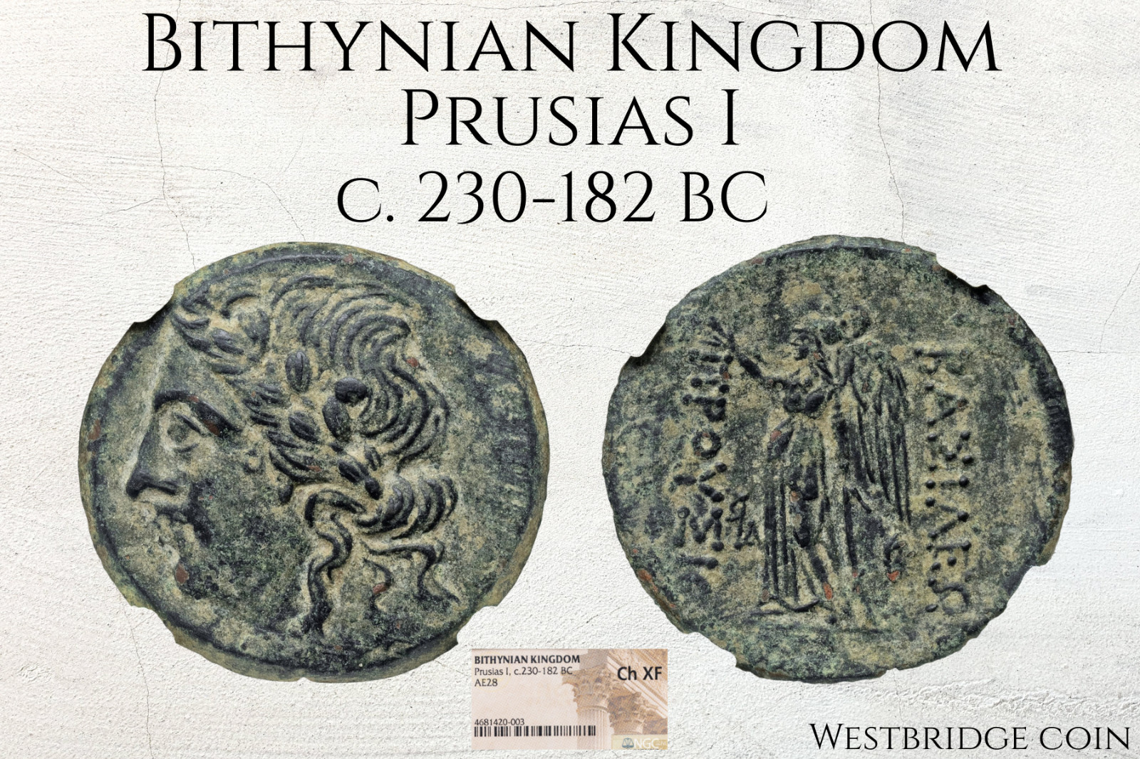 Prusias I | Bithynia c.230-182 BC | Apollo Athena-Nike | NGC Ch XF