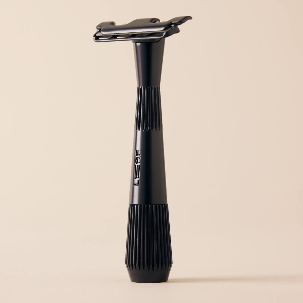 Leaf Shave Twig Razor Safety Razor 5 Blade Fixed Head Sensitive Skin Black/Prism