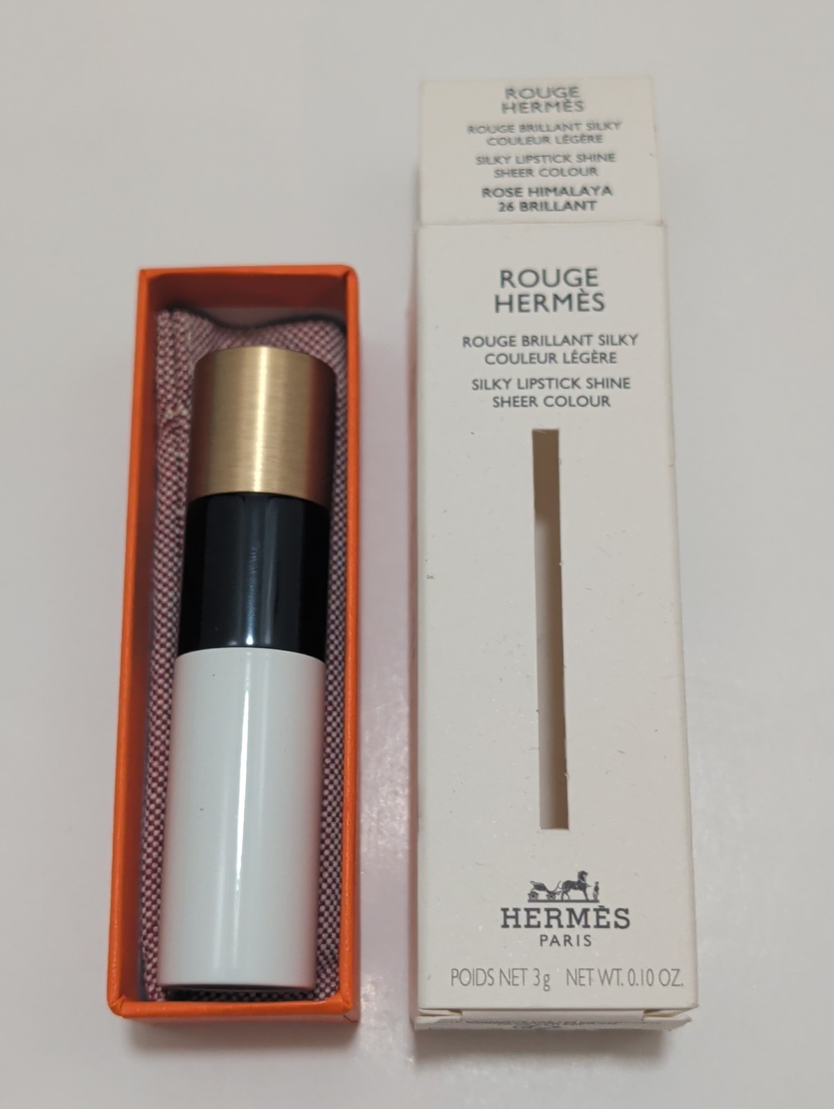 Hermès Rouge Brillant Silky Lipstick Shine Rose Himalaya #26 New w/ Box Hermès Rouge Brillant Silky Lipstick Shine Rose Himalaya #26 New w/ Box