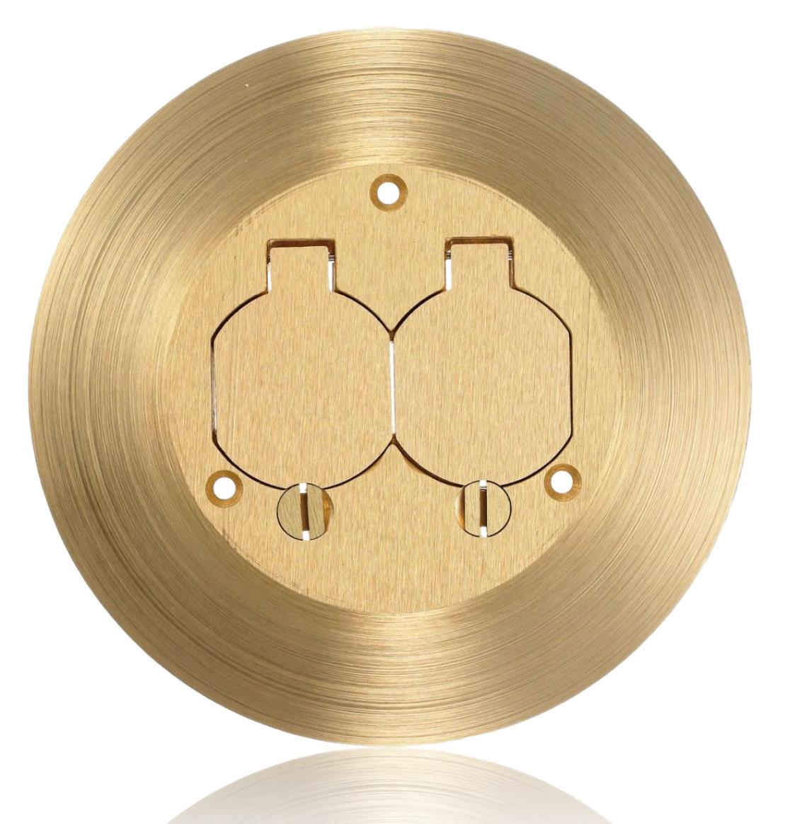Hubbell Raco D54963 Low Profile Floor Box Cover Polished Brass Round Hubbell Raco D54963 Low Profile Floor Box Cover Polished Brass Round