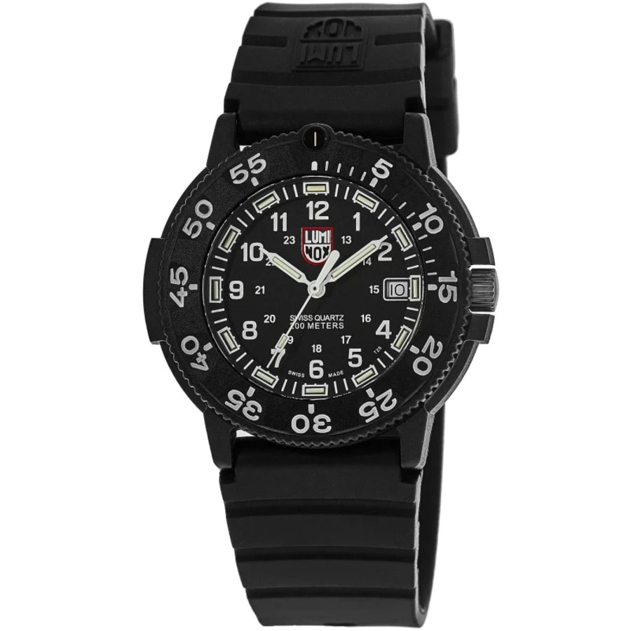 New Luminox Navy Seal Black Dial Rubber Strap Men's Watch XS.3001.F