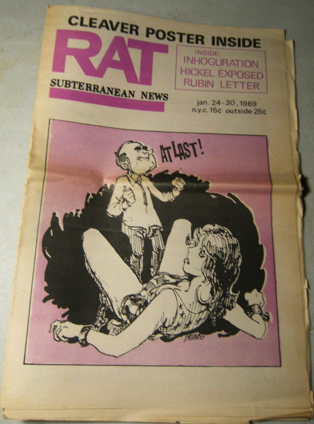 RAT Subterranean News Jan 24, 1969 Jerry Rubin, Gary Snyder, Eldridge Cleaver