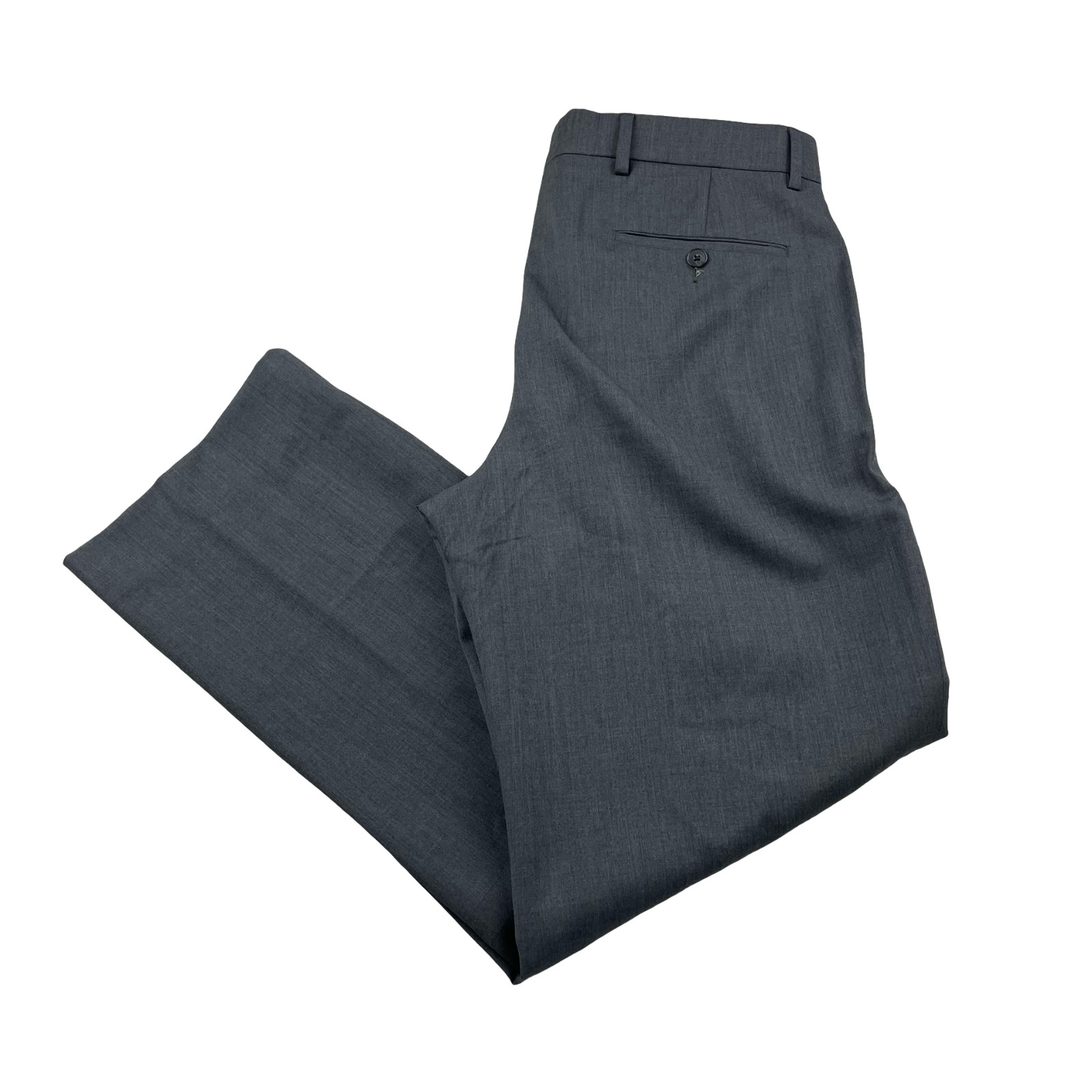 Neiman Marcus Men’s 100% Wool Flat Front Dress Pants Gray • 34x32 Neiman Marcus Men’s 100% Wool Flat Front Dress Pants Gray • 34x32
