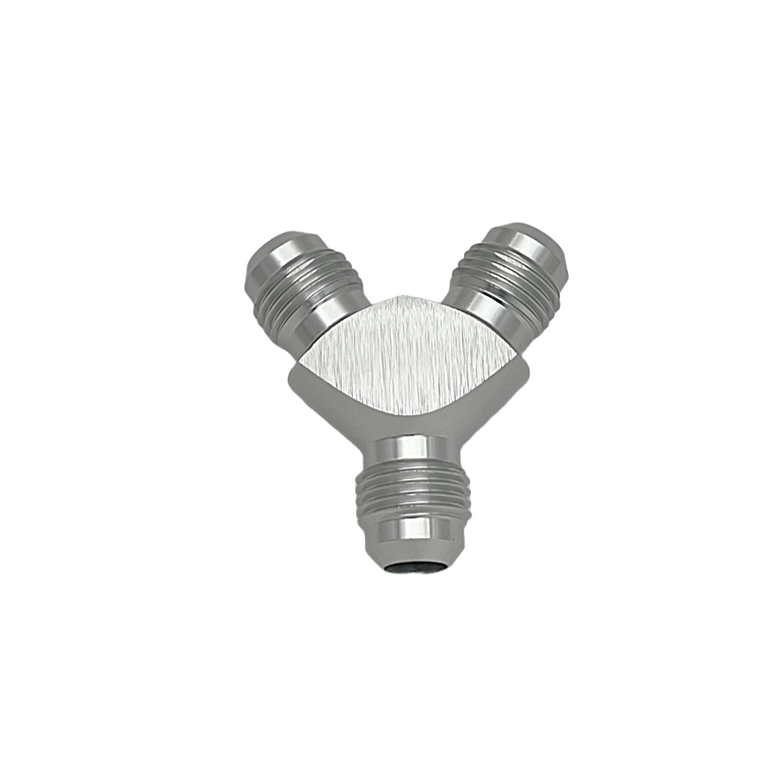 AN Y Fitting AN -6 Male to Dual AN -6 Male Aluminim Clear Anodized Natual Finish AN Y Fitting AN -6 Male to Dual AN -6 Male Aluminim Clear Anodized Natual Finish