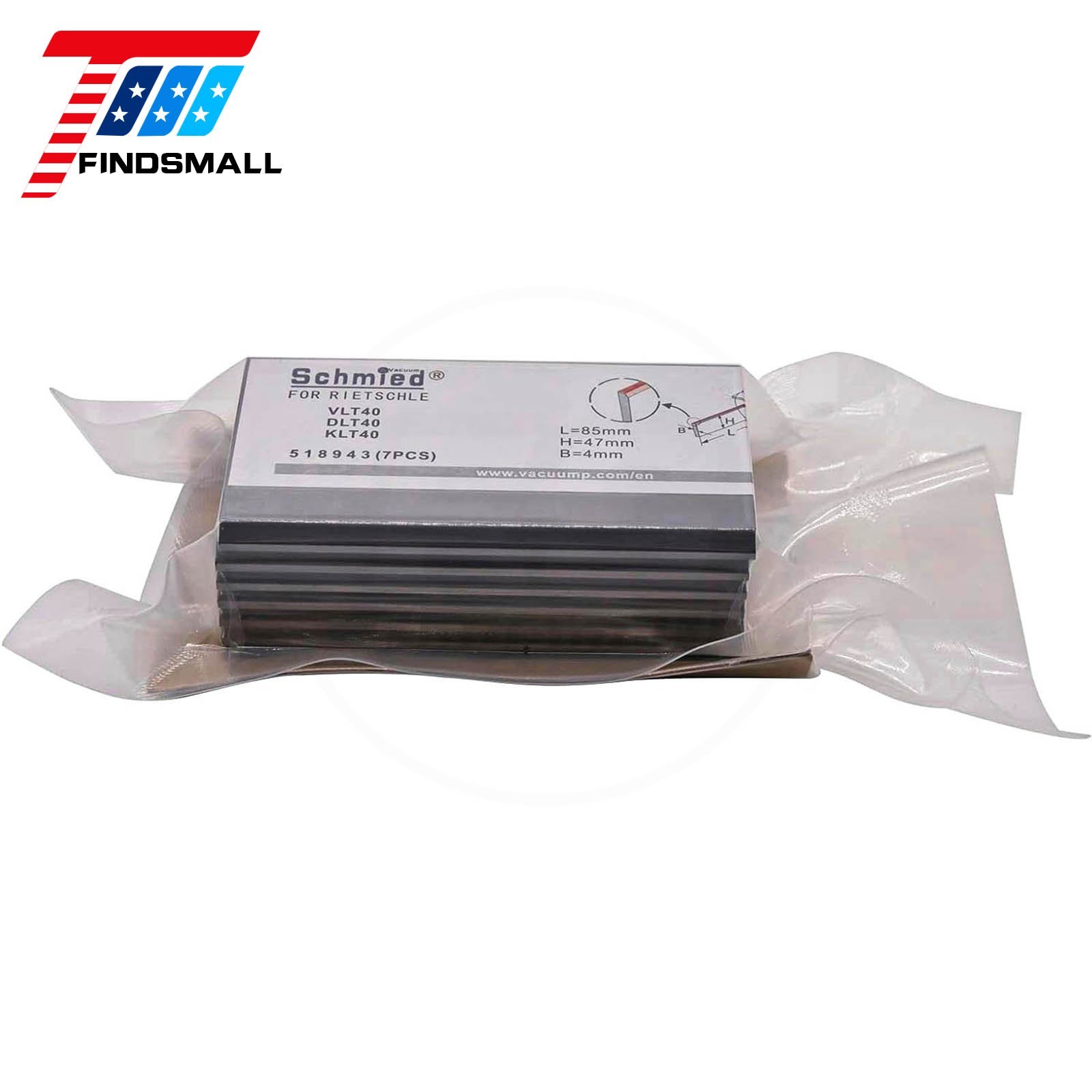 7pcs Carbon Vanes 518943 for Rietschle DLT/KLT/VLT40 TR40/41DV VTN40/41 KTN DTN
