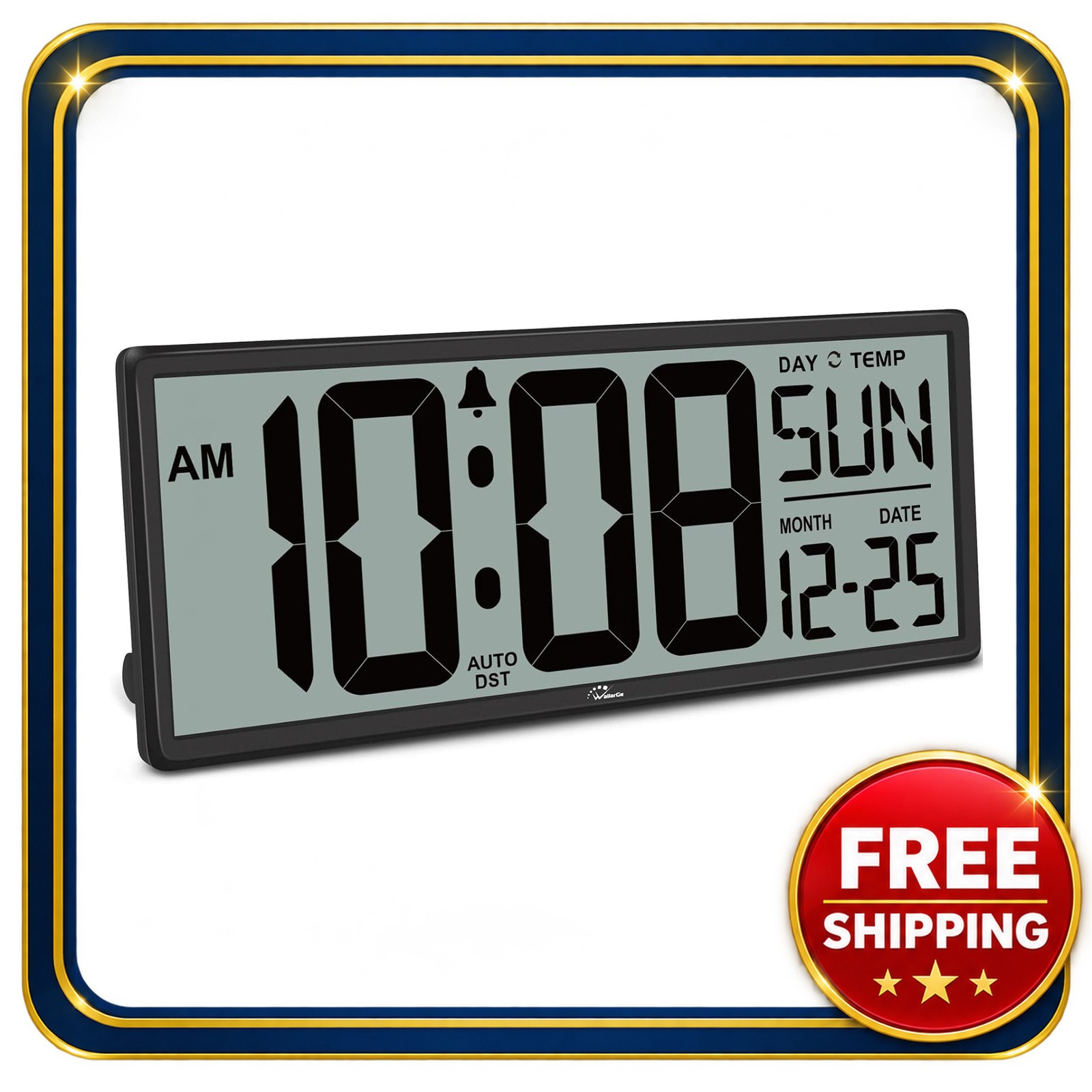 Digital Wall Clock 14.5 inch Large LCD Battery Operated Indoor Temperature Digital Wall Clock 14.5 inch Large LCD Battery Operated Indoor Temperature