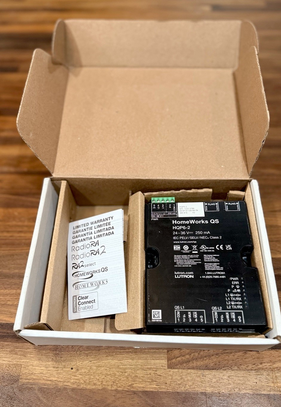 Lutron HQP6-2 HomeWorks QS/RadioRA2 Clear Connect RJ45 Repeater Module
